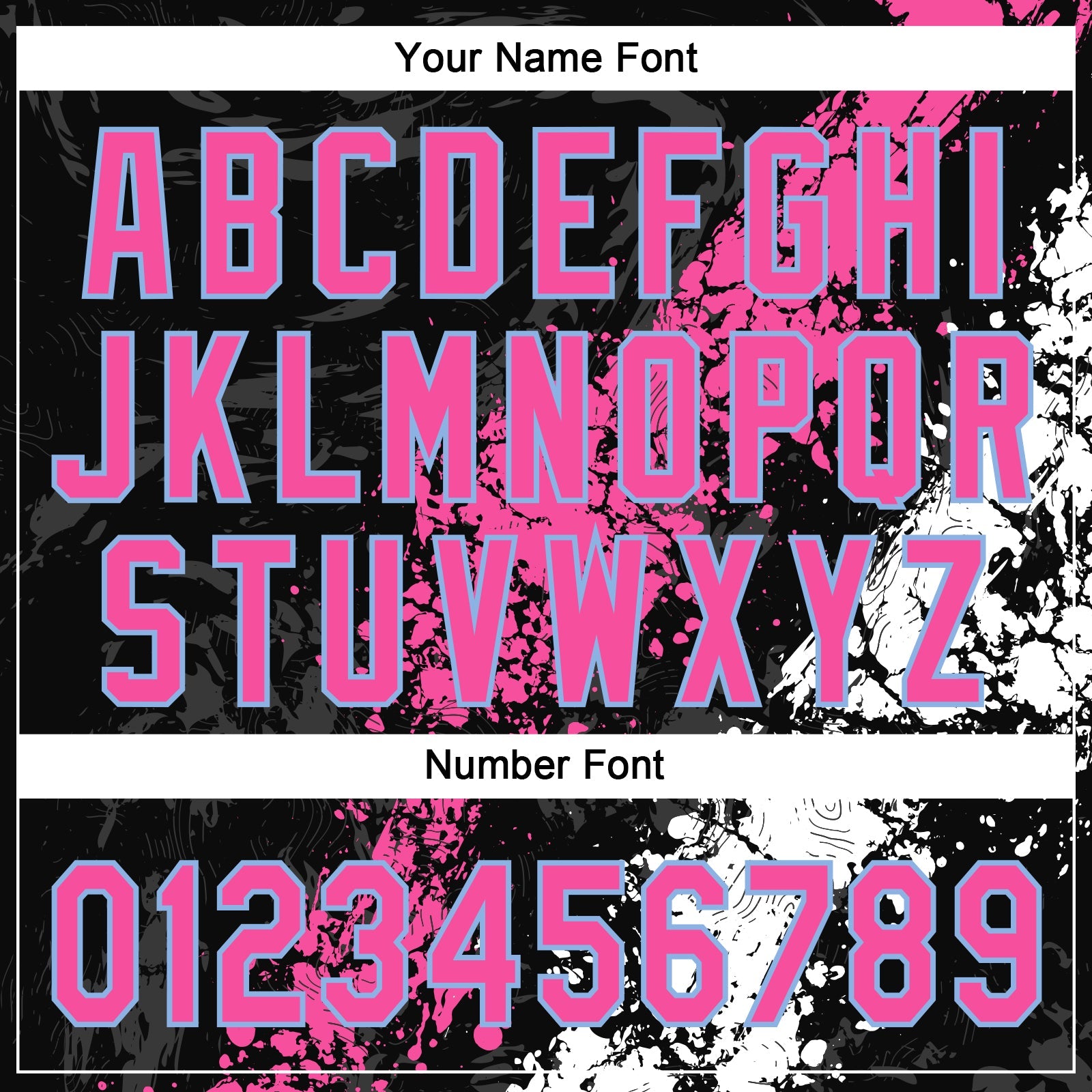 Custom Black Pink White-Light Blue Dripping Splatter Cracked Texture Two-Button Unisex Softball Jersey view 5