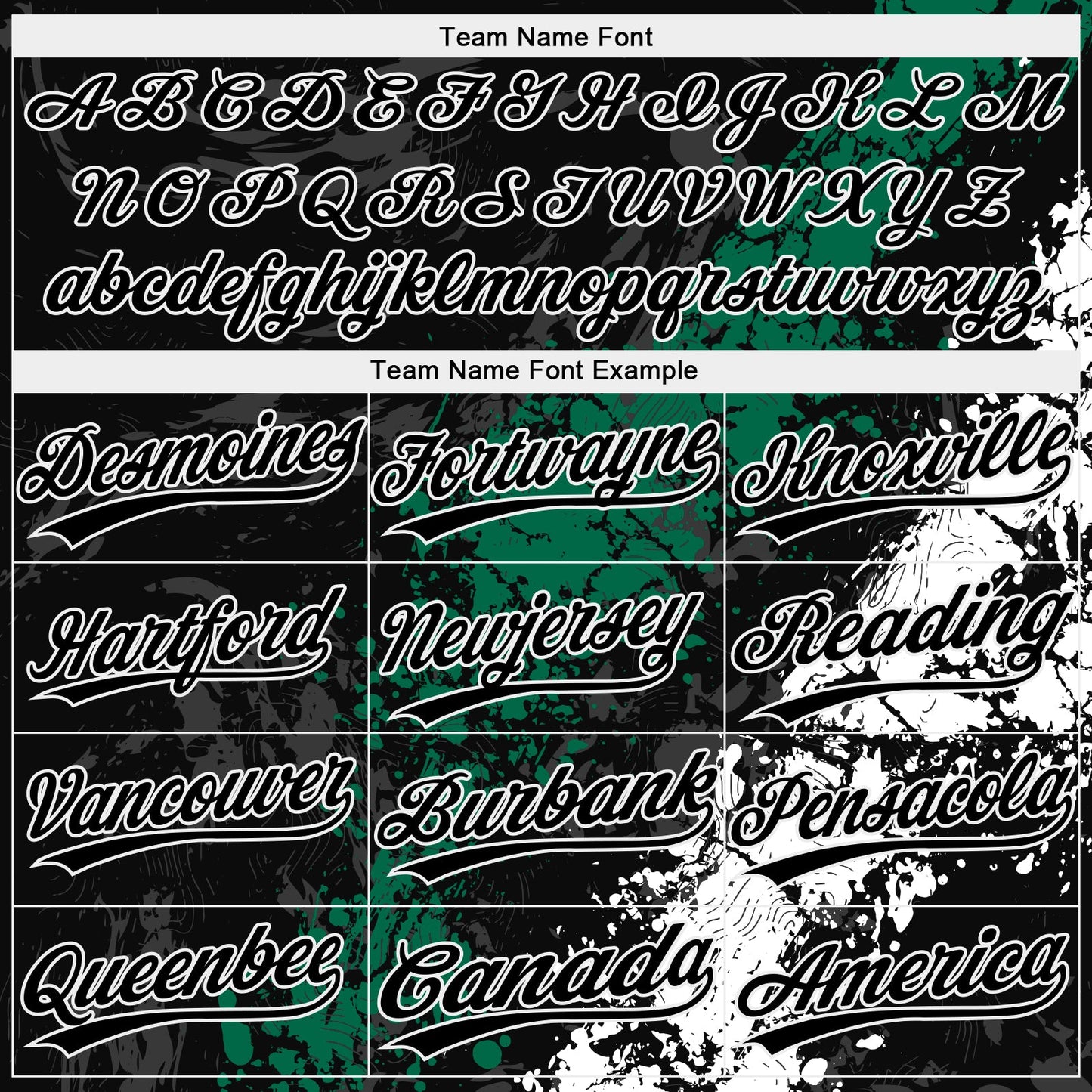 Custom Black Kelly Green-White Dripping Splatter Cracked Texture Two-Button Unisex Softball Jersey view 4
