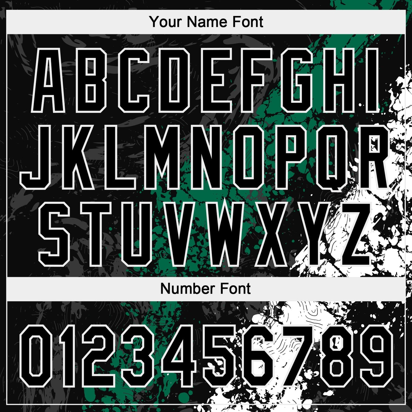 Custom Black Kelly Green-White Dripping Splatter Cracked Texture Two-Button Unisex Softball Jersey view 5