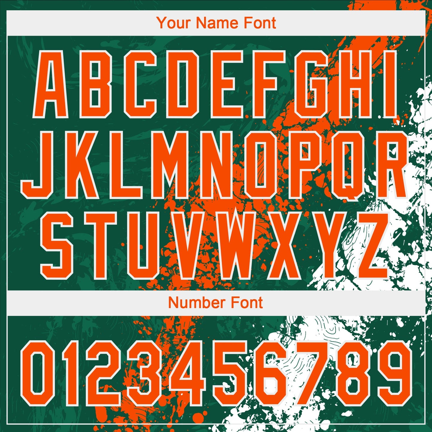 Custom Kelly Green Orange-White Dripping Splatter Cracked Texture Two-Button Unisex Softball Jersey view 5