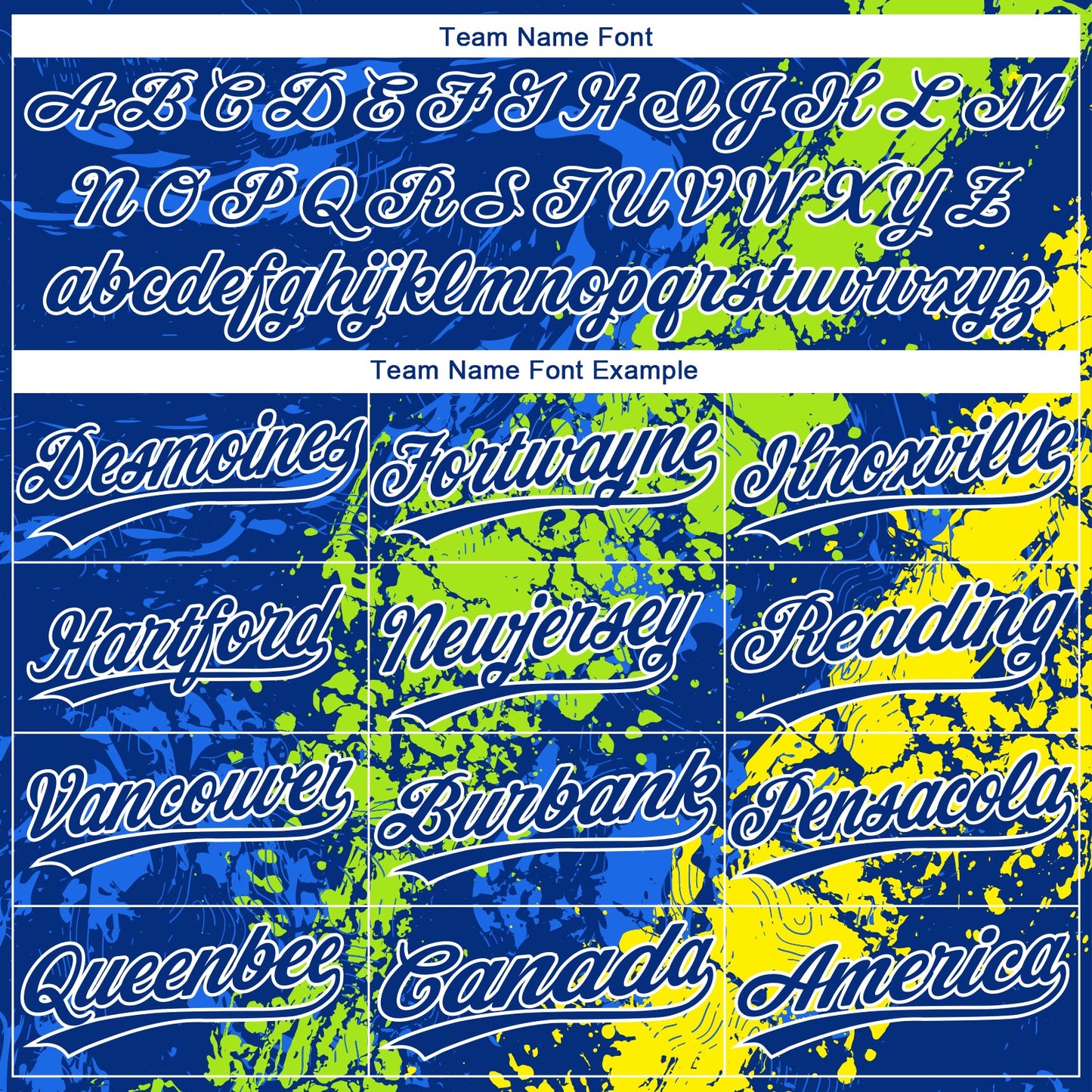 Custom Royal Neon Green Light Yellow-White Dripping Splatter Cracked Texture Two-Button Unisex Softball Jersey view 4