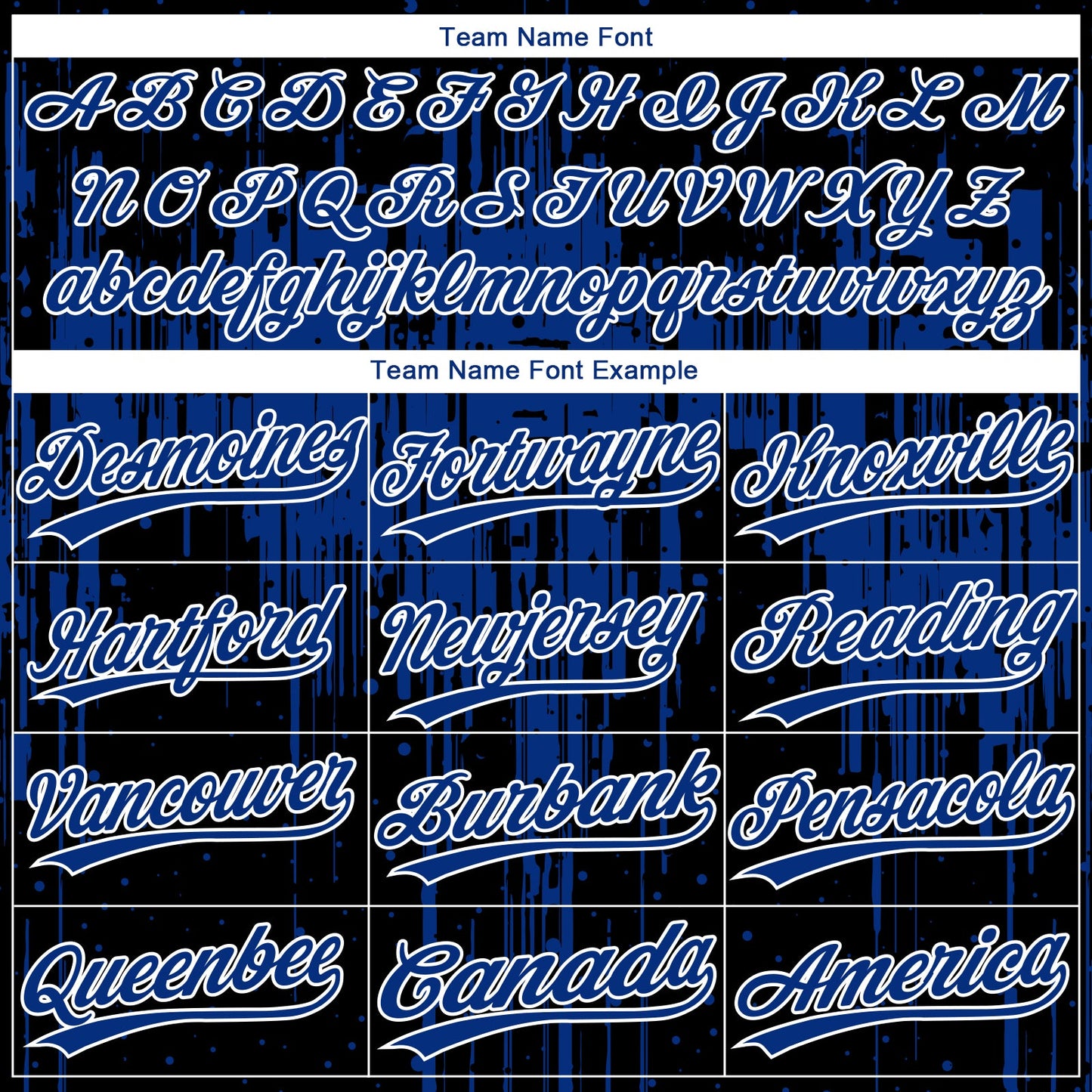 Custom Black Royal-White Dripping Splatter Paint Two-Button Unisex Softball Jersey view 4