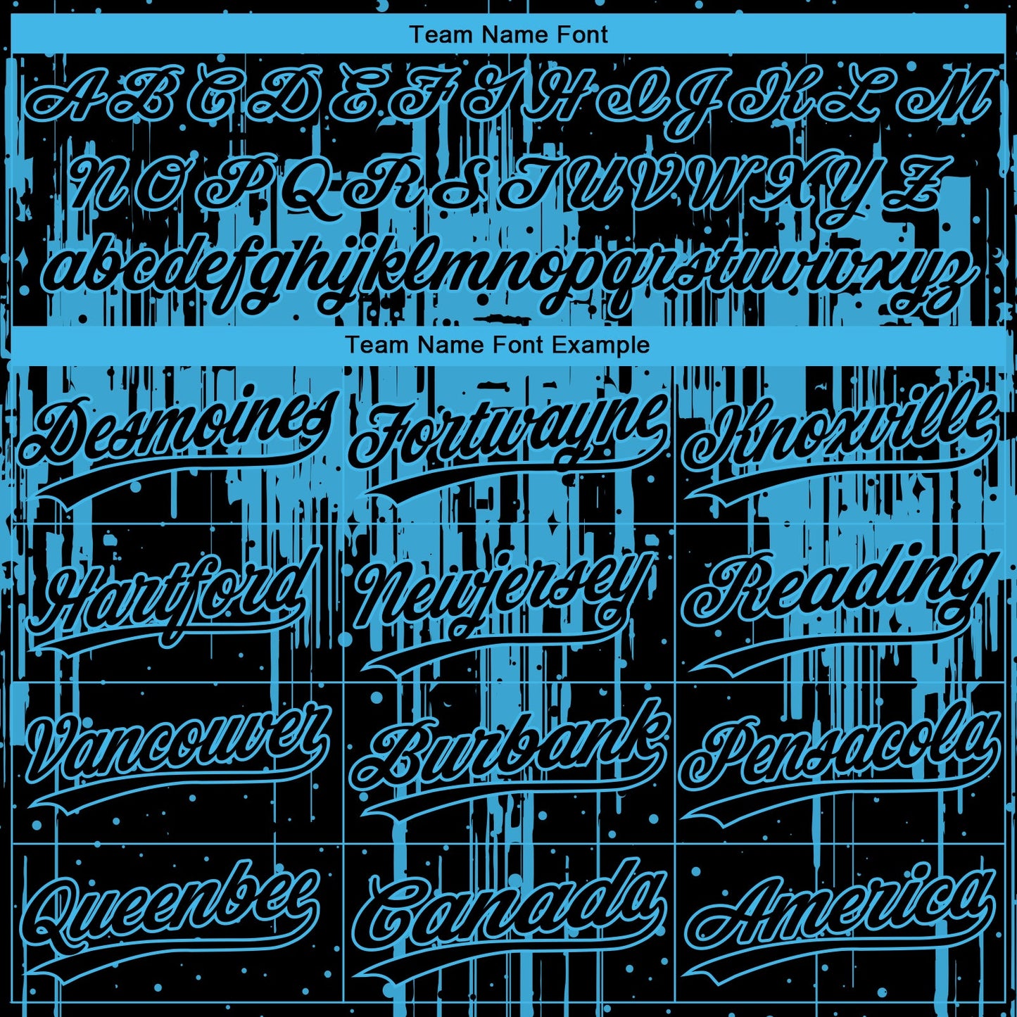 Custom Black Sky Blue Dripping Splatter Paint Two-Button Unisex Softball Jersey view 4