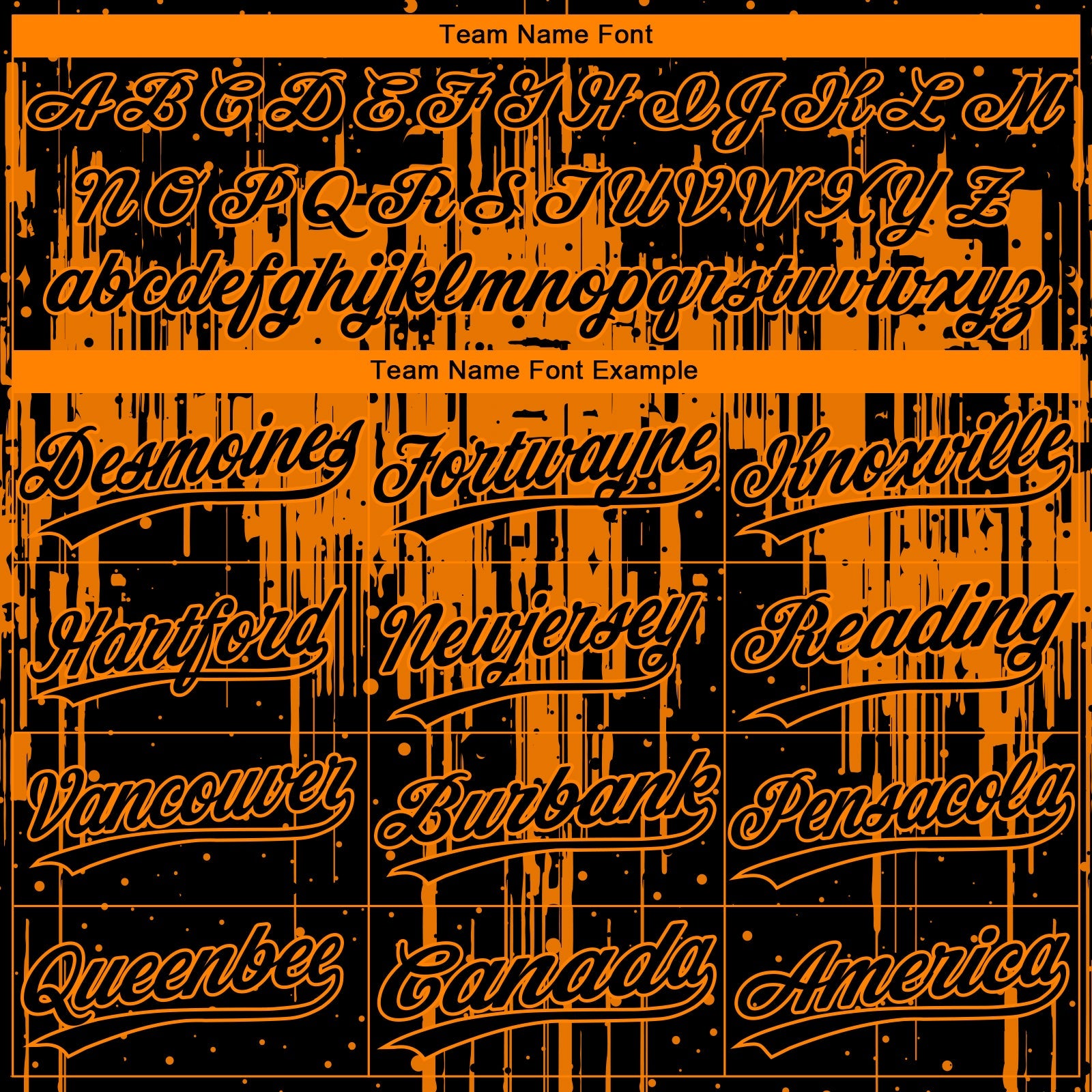 Custom Black Bay Orange Dripping Splatter Paint Two-Button Unisex Softball Jersey view 4