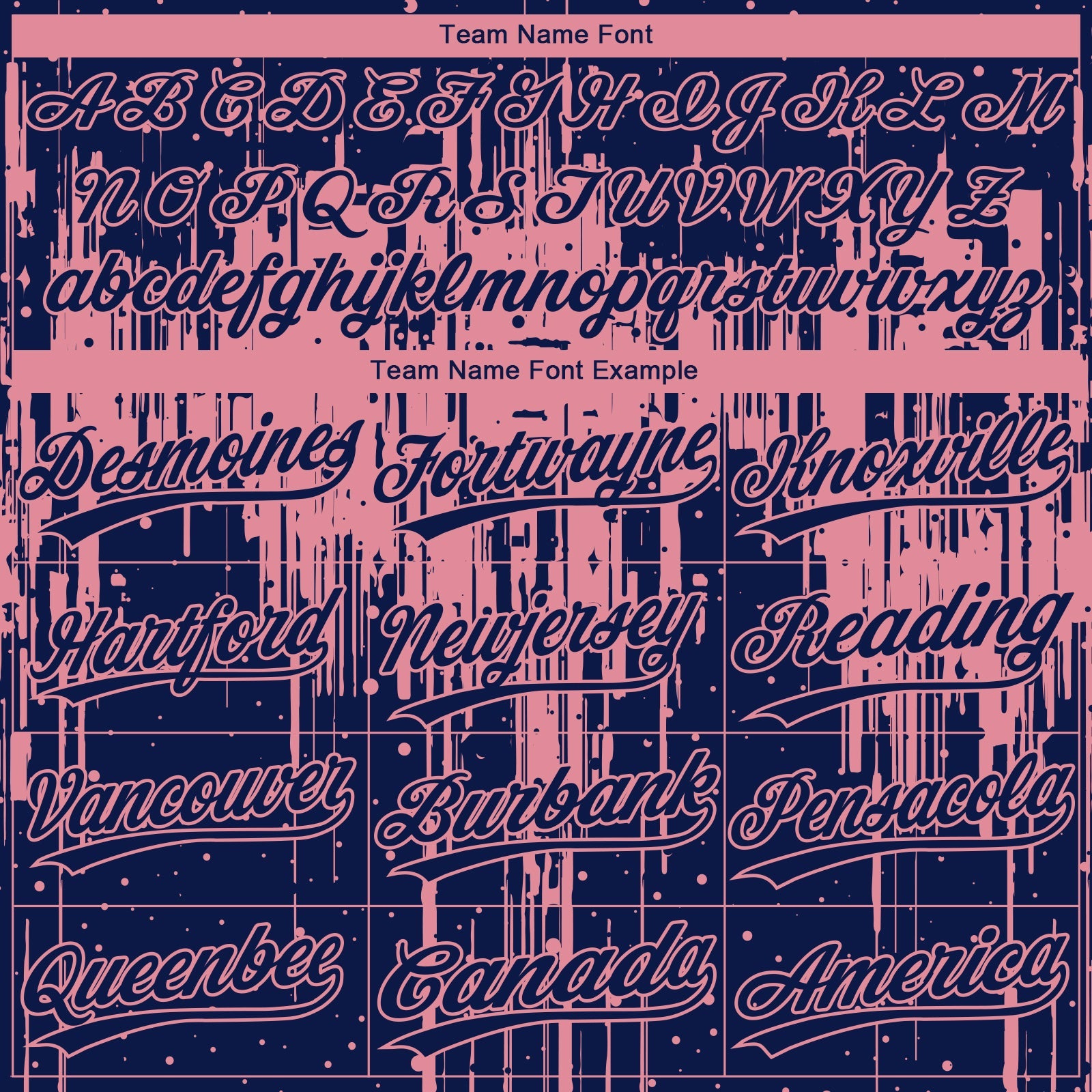 Custom Navy Medium Pink Dripping Splatter Paint Two-Button Unisex Softball Jersey view 4