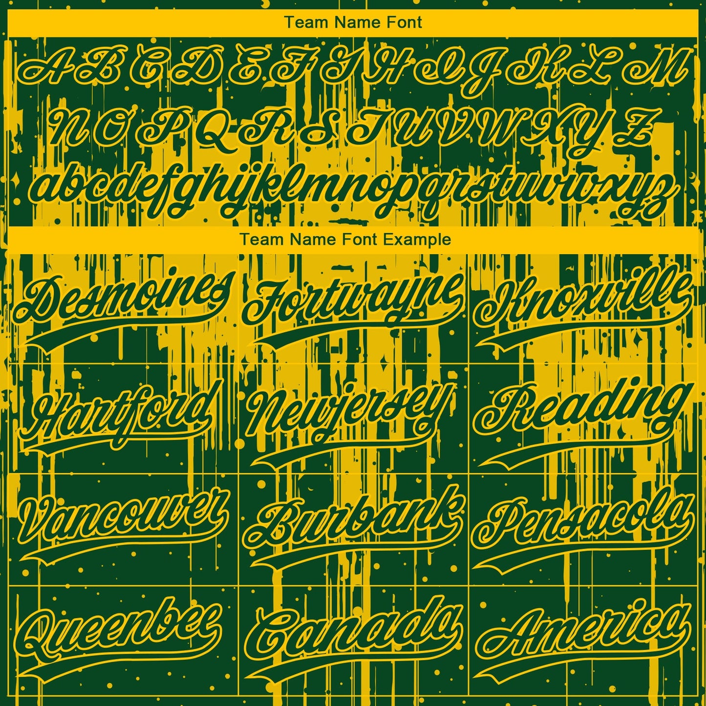Custom Green Yellow Dripping Splatter Paint Two-Button Unisex Softball Jersey view 4