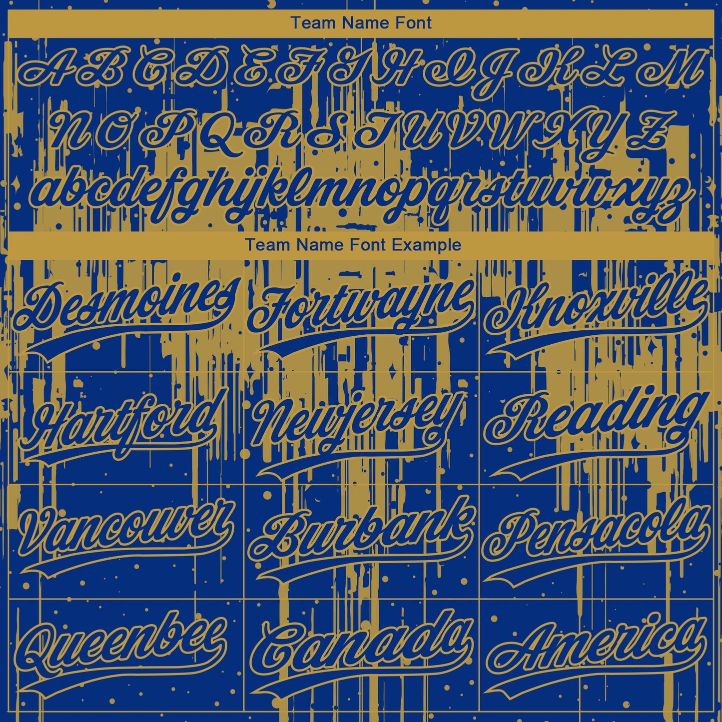 Custom Royal Old Gold Dripping Splatter Paint Two-Button Unisex Softball Jersey view 4