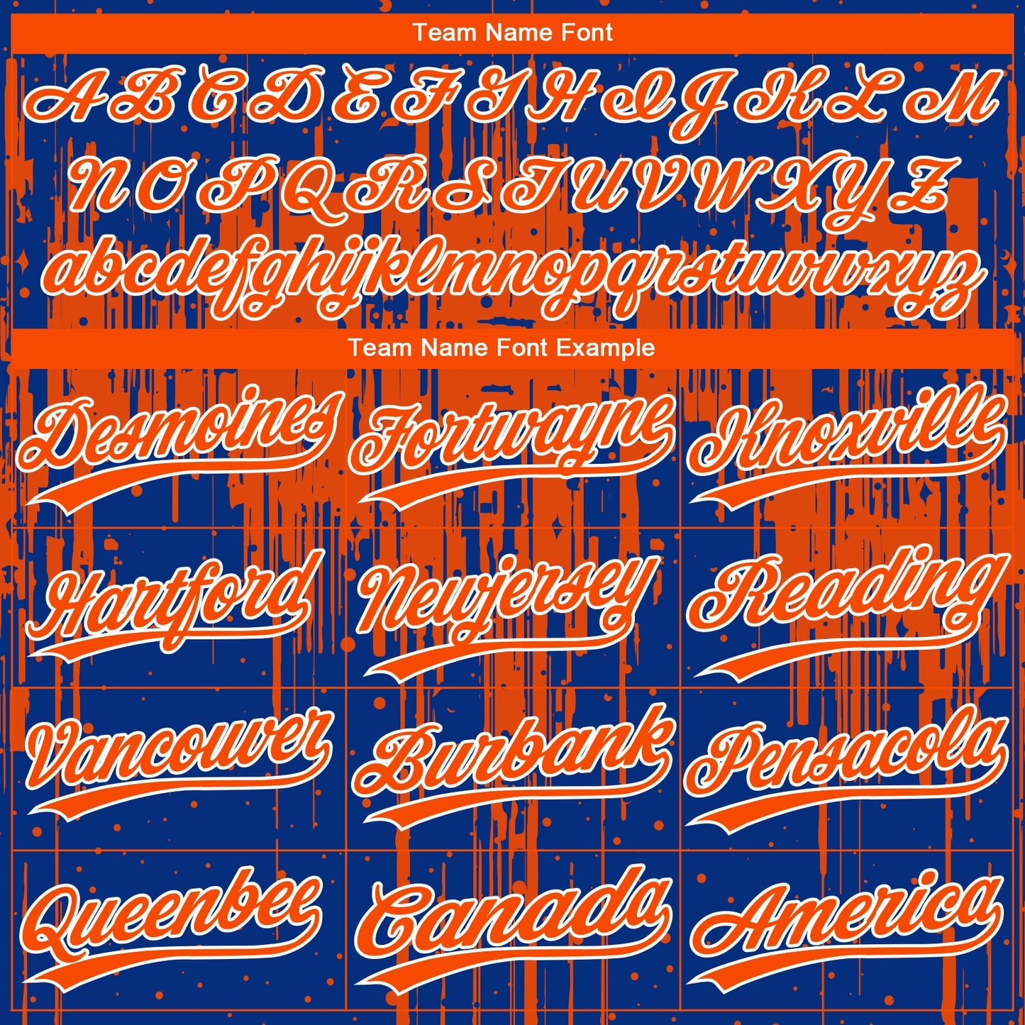 Custom Royal Orange-White Dripping Splatter Paint Two-Button Unisex Softball Jersey view 4