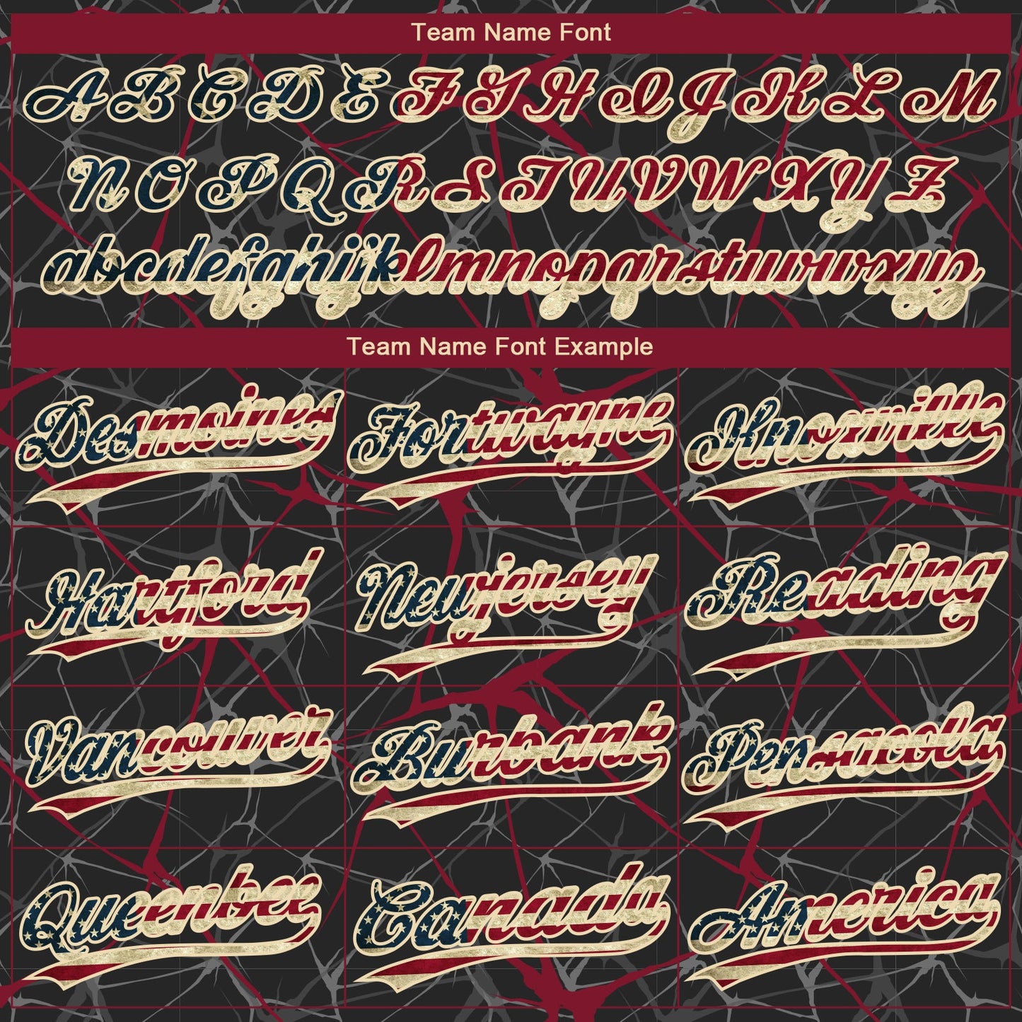 Custom Black Vintage USA Flag Crimson-Cream  Abstract Network Two-Button Unisex Softball Jersey view 4