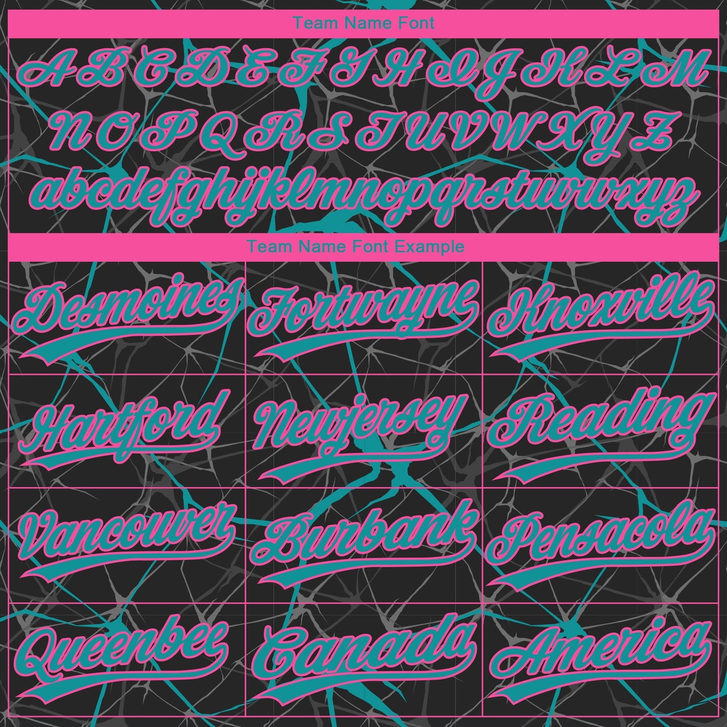 Custom Black Teal-Pink  Abstract Network Two-Button Unisex Softball Jersey view 4