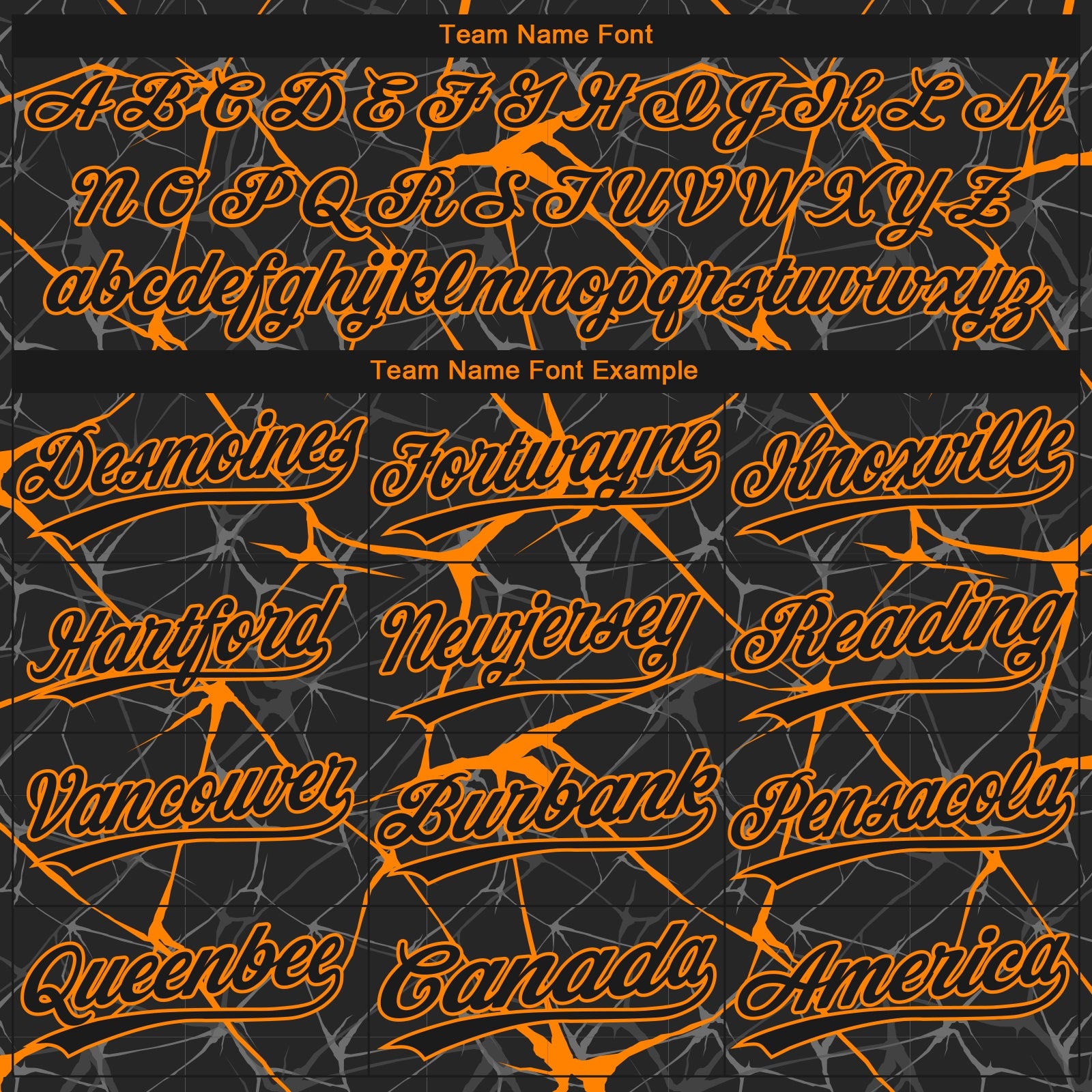 Custom Black Bay Orange  Abstract Network Two-Button Unisex Softball Jersey view 4