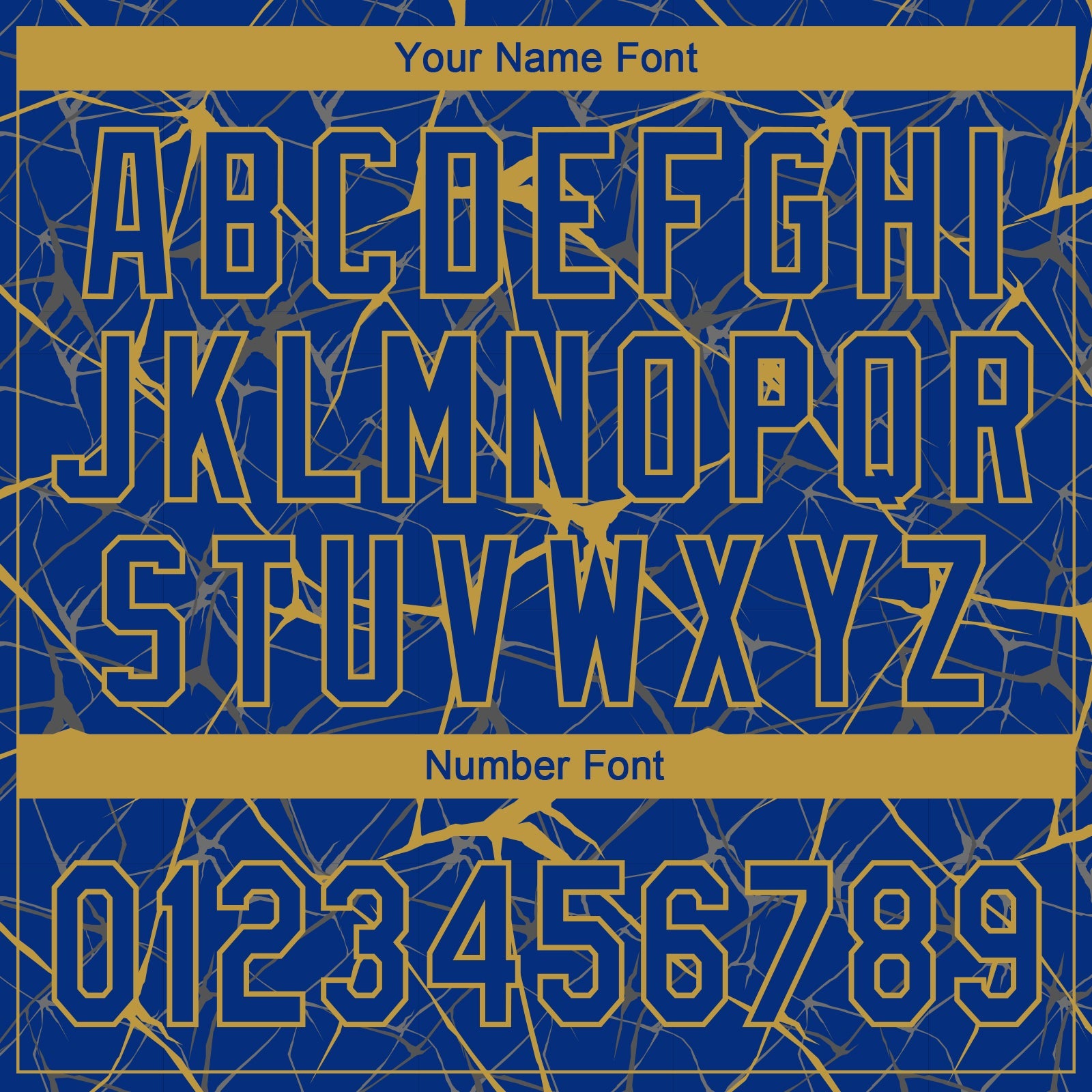 Custom Royal Old Gold  Abstract Network Two-Button Unisex Softball Jersey view 5