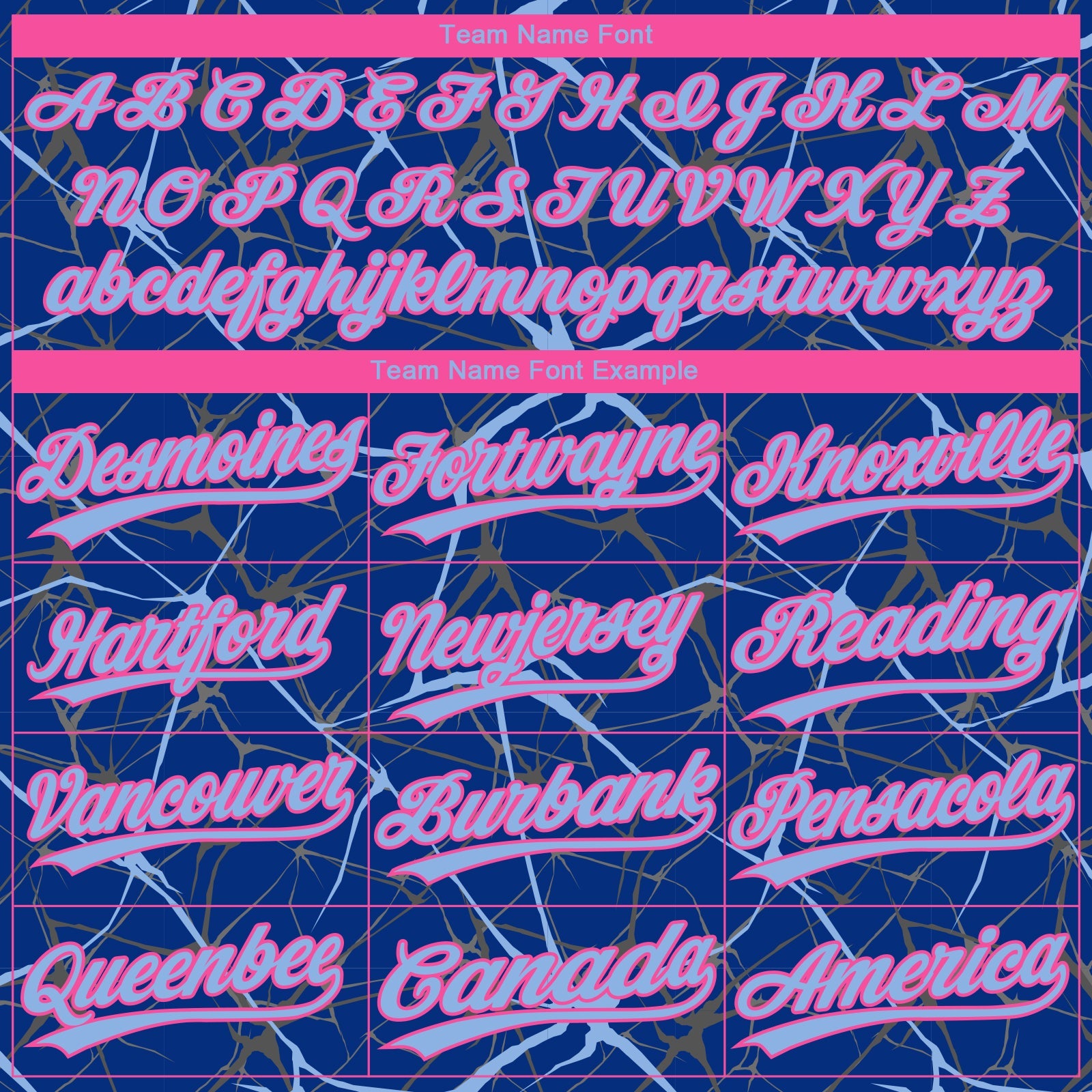 Custom Royal Light Blue-Pink  Abstract Network Two-Button Unisex Softball Jersey view 4