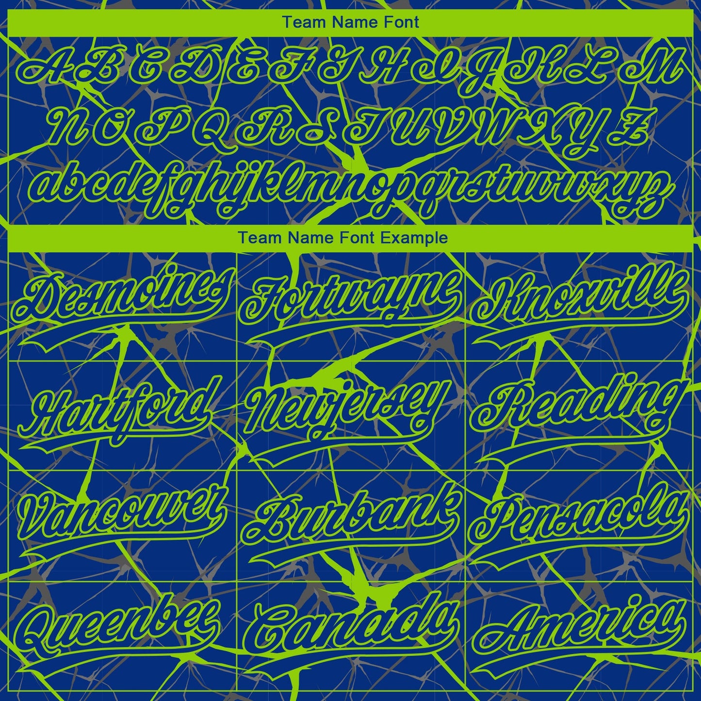 Custom Royal Neon Green  Abstract Network Two-Button Unisex Softball Jersey view 4