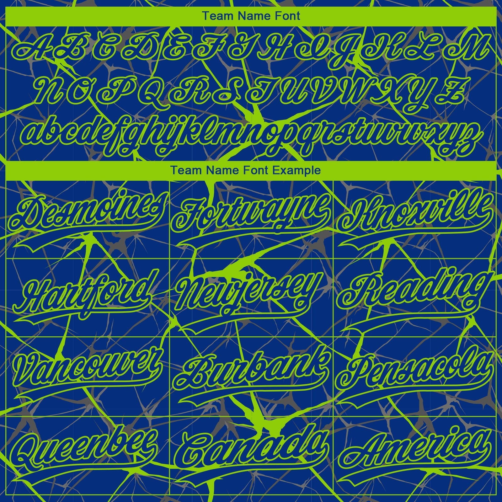 Custom Royal Neon Green  Abstract Network Two-Button Unisex Softball Jersey view 4