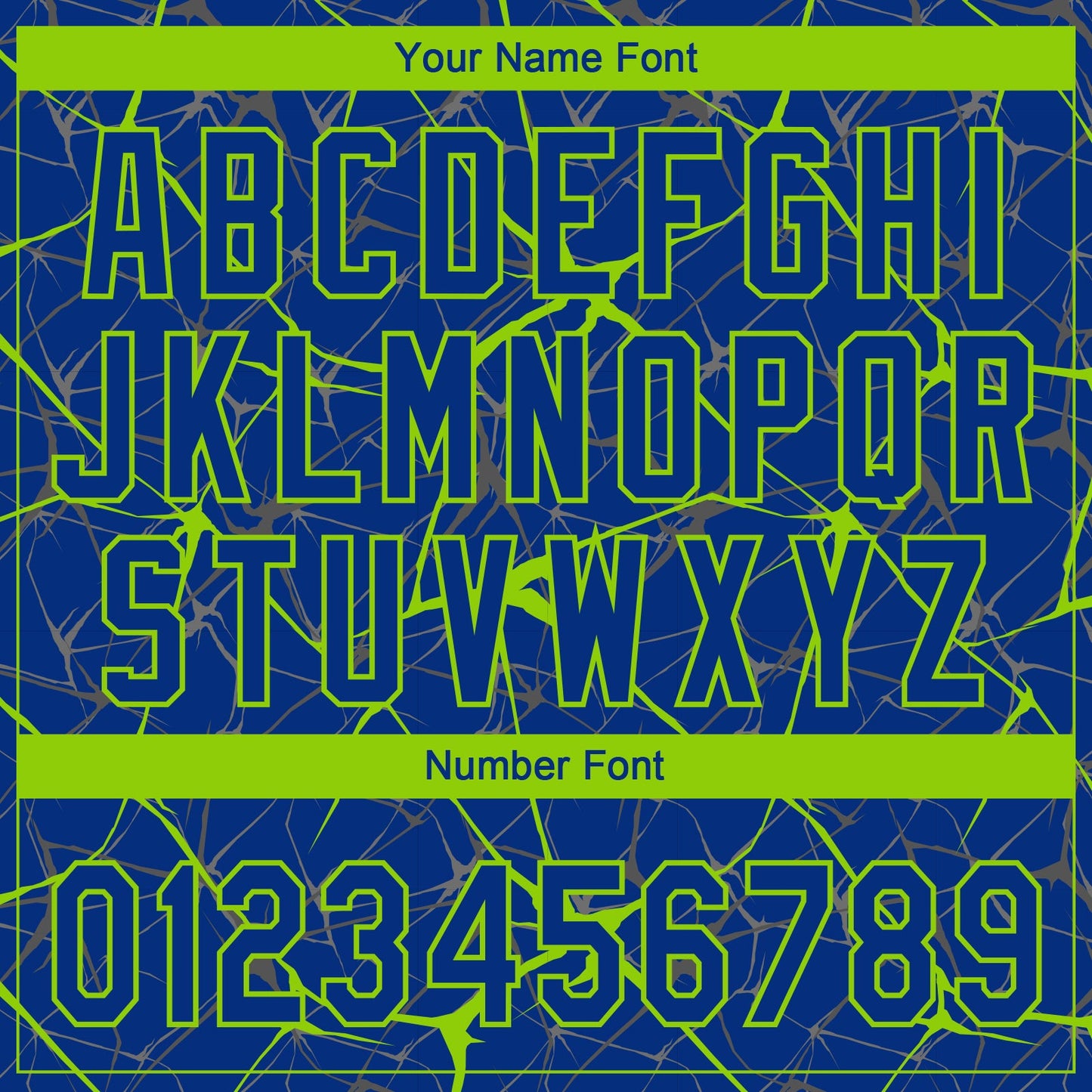 Custom Royal Neon Green  Abstract Network Two-Button Unisex Softball Jersey view 5