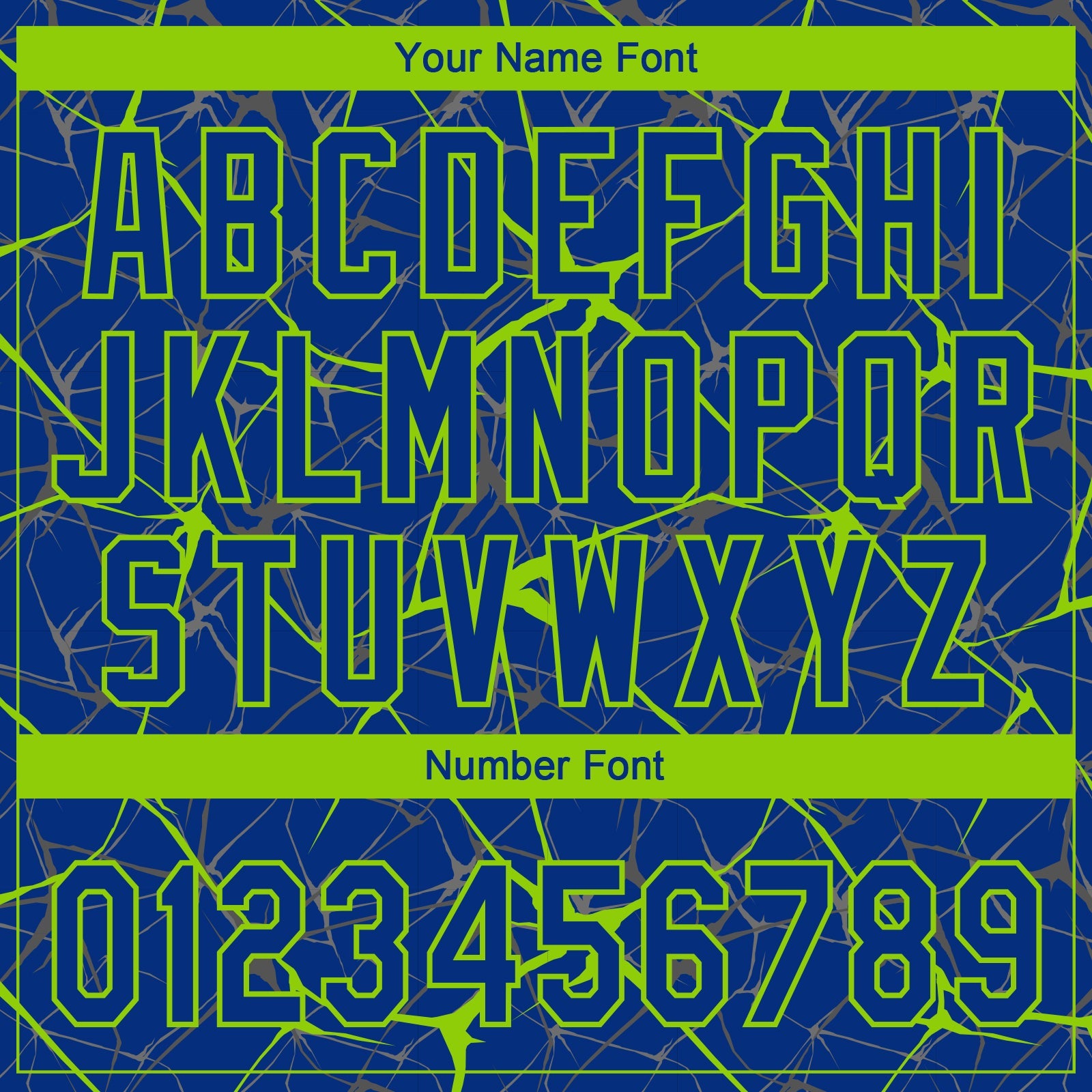 Custom Royal Neon Green  Abstract Network Two-Button Unisex Softball Jersey view 5
