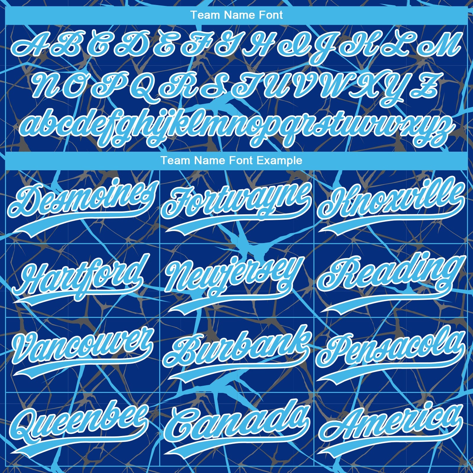 Custom Royal Sky Blue-White  Abstract Network Two-Button Unisex Softball Jersey view 4