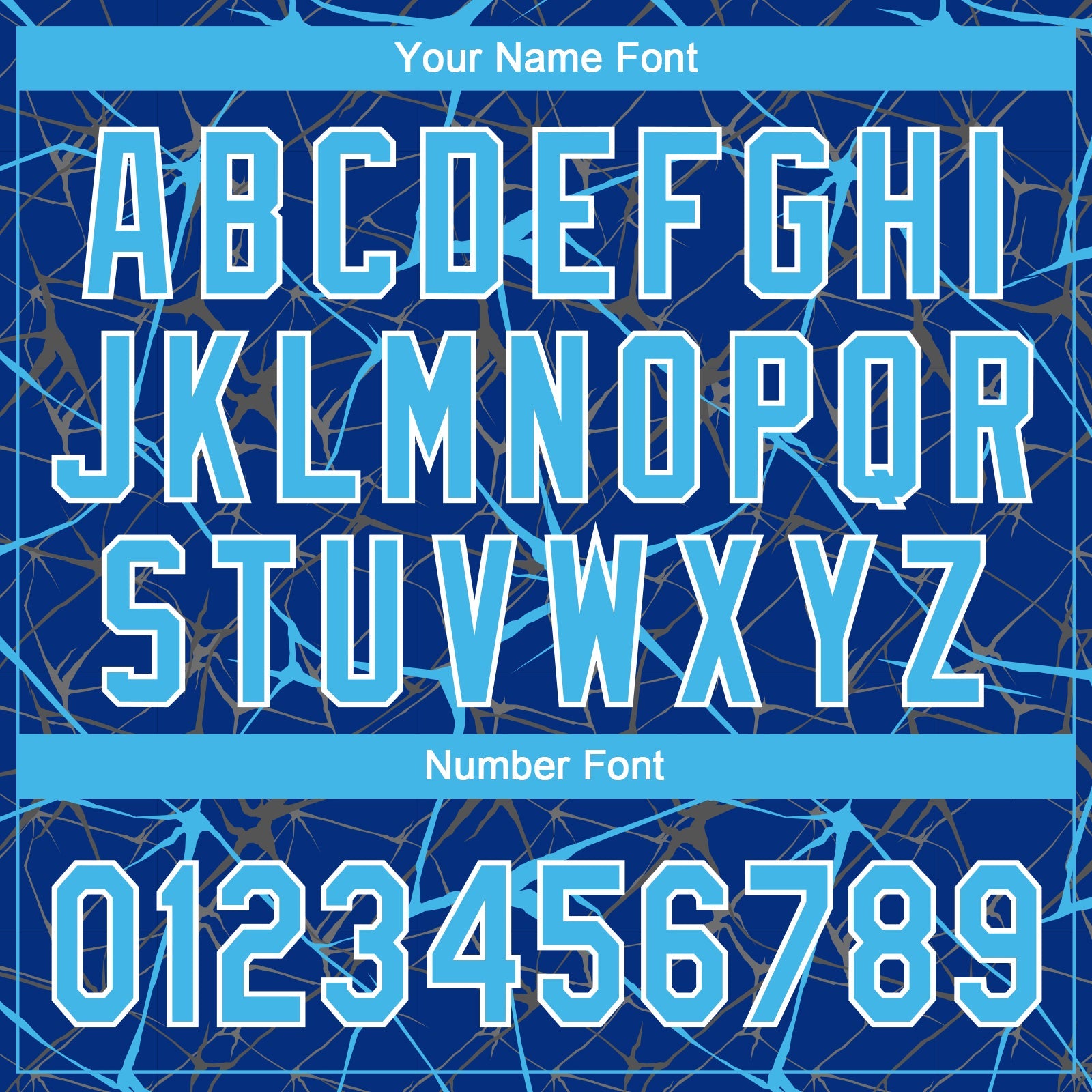 Custom Royal Sky Blue-White  Abstract Network Two-Button Unisex Softball Jersey view 5