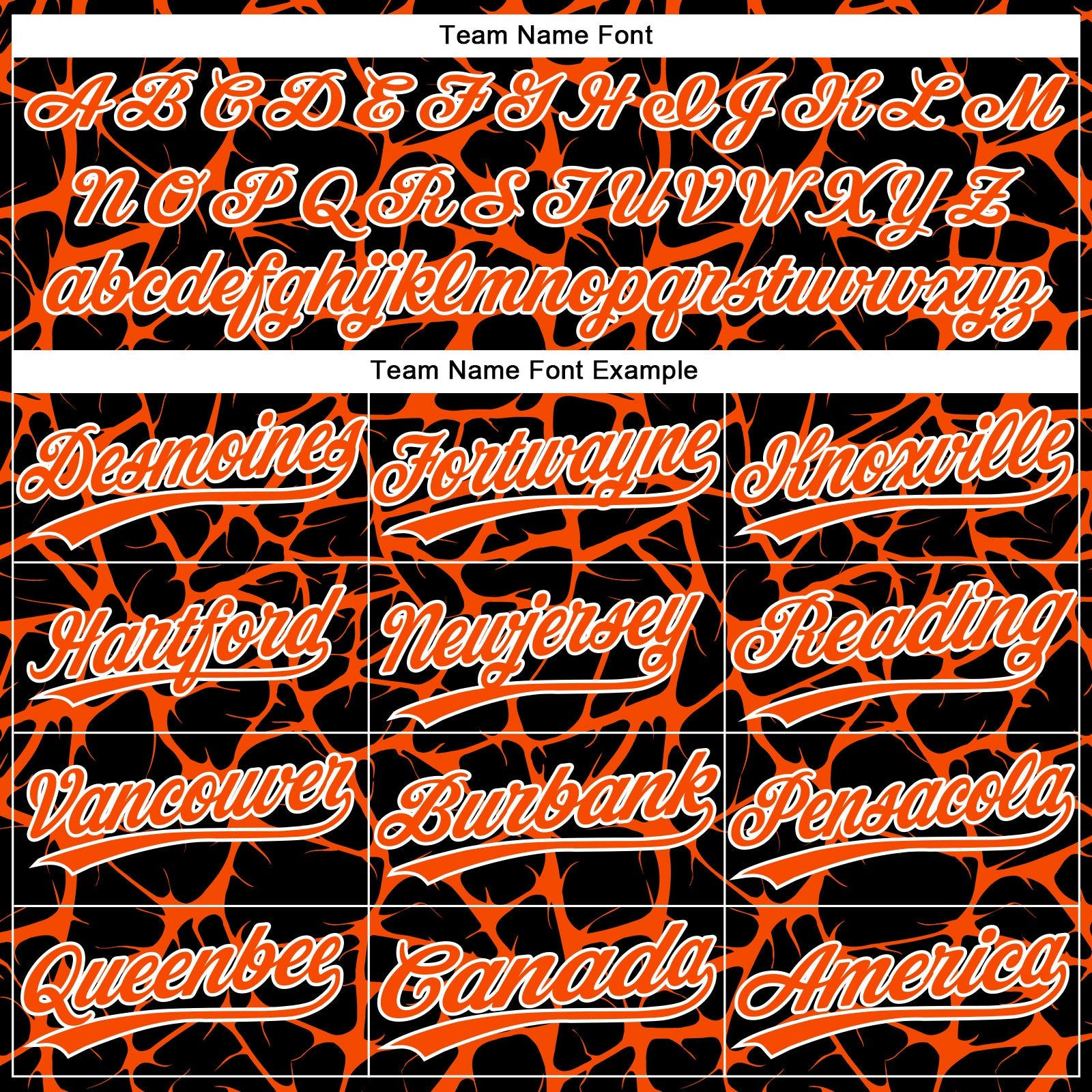 Custom Black Orange-White Abstract Network Crackle Two-Button Unisex Softball Jersey view 4