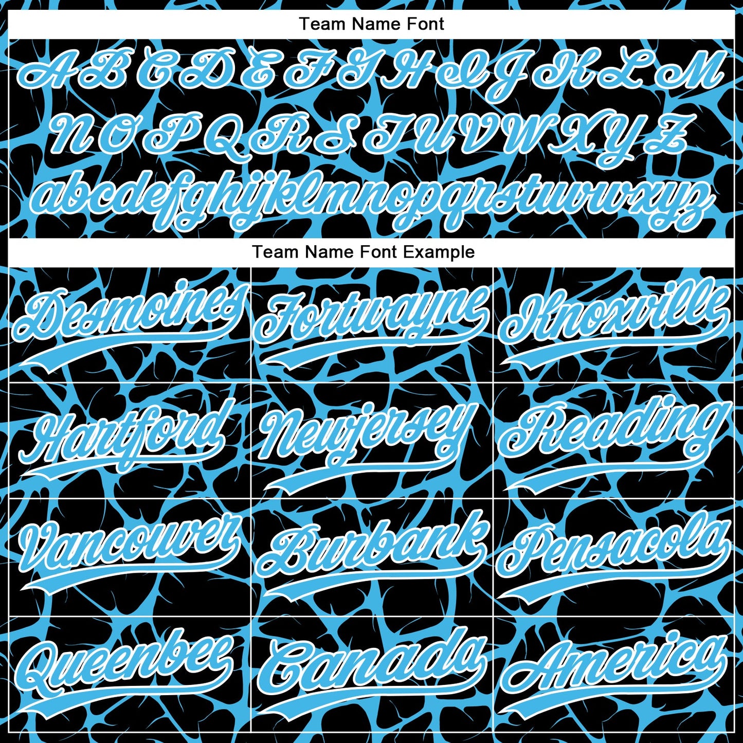 Custom Black Sky Blue-White Abstract Network Crackle Two-Button Unisex Softball Jersey view 4