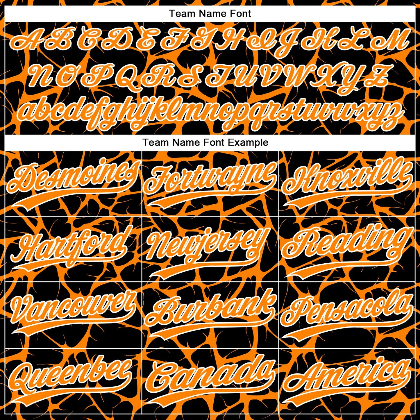 Custom Black Bay Orange-White Abstract Network Crackle Two-Button Unisex Softball Jersey view 4