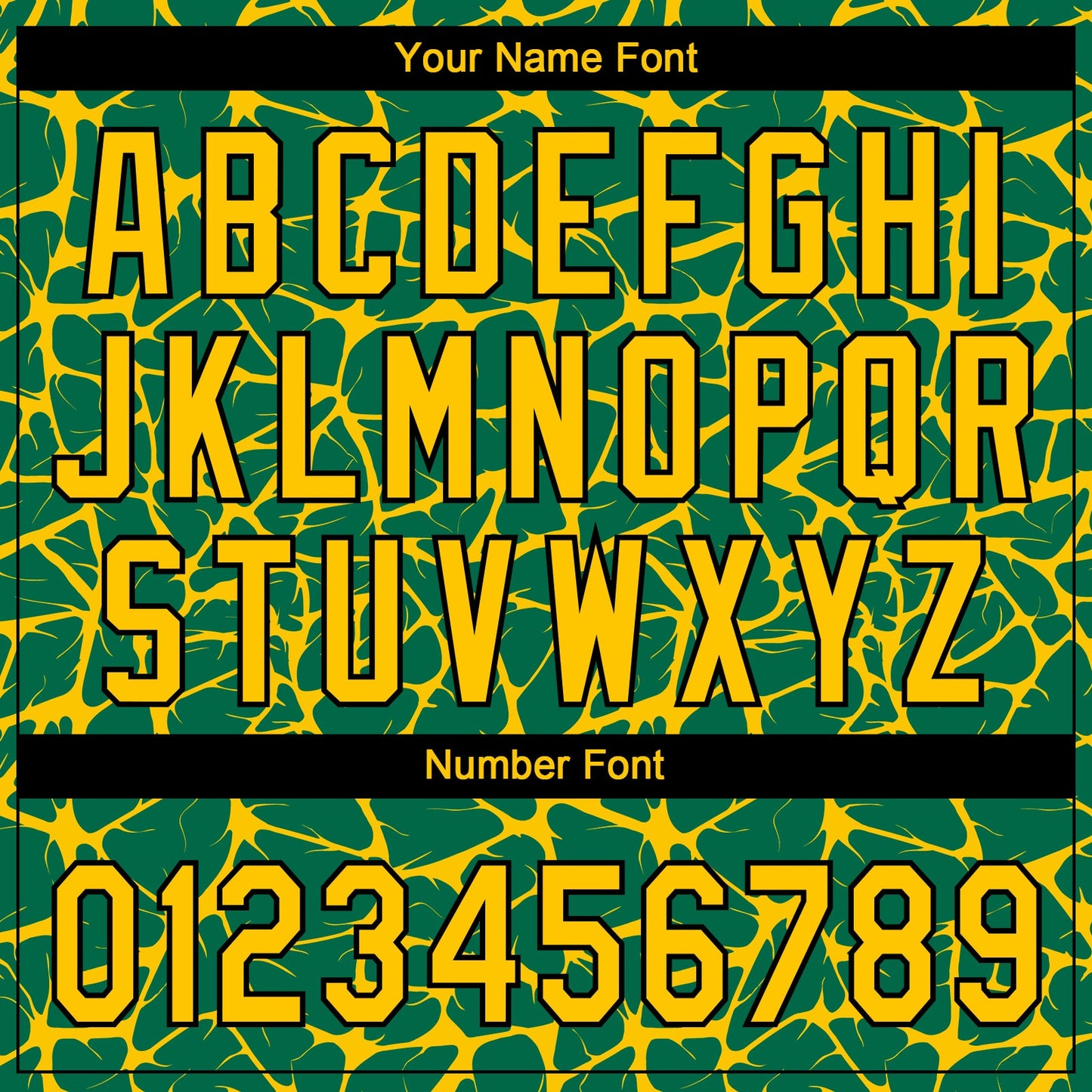 Custom Kelly Green Yellow-Black Abstract Network Crackle Two-Button Unisex Softball Jersey view 5