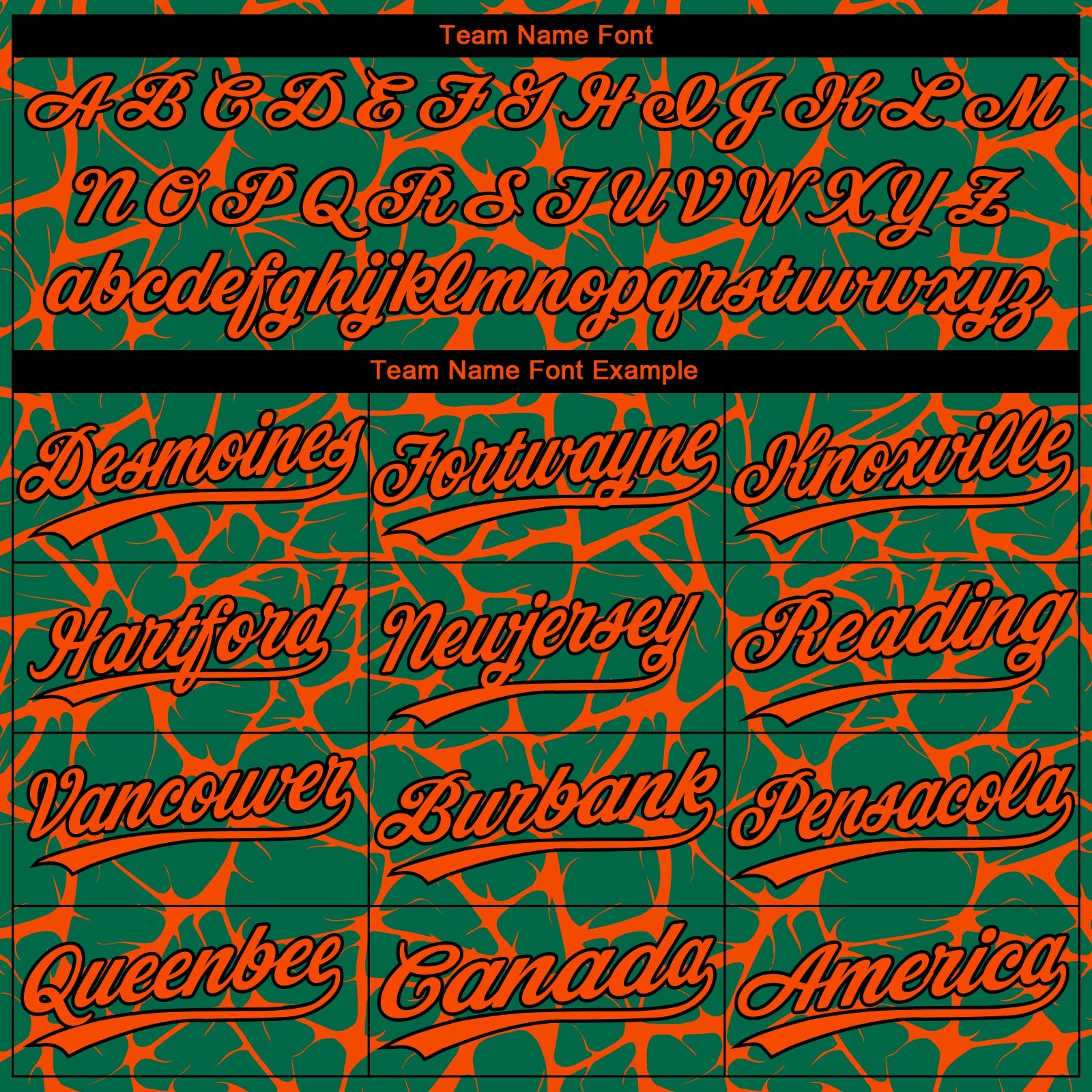 Custom Kelly Green Orange-Black Abstract Network Crackle Two-Button Unisex Softball Jersey view 4