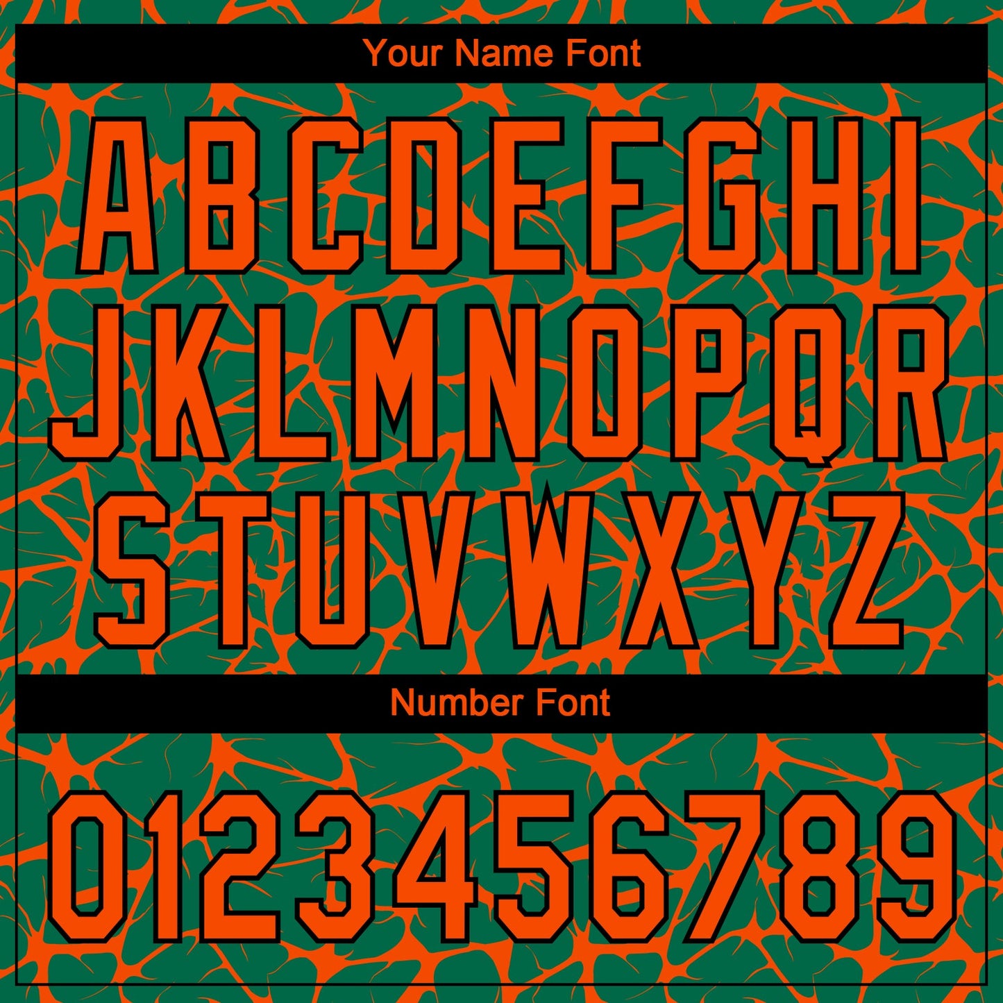 Custom Kelly Green Orange-Black Abstract Network Crackle Two-Button Unisex Softball Jersey view 5