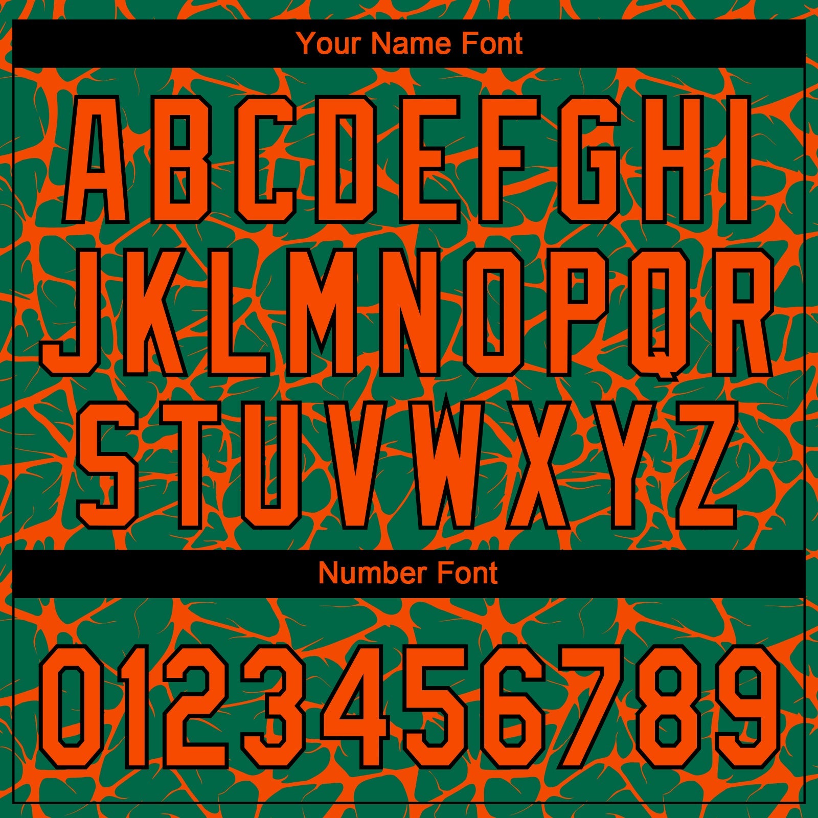 Custom Kelly Green Orange-Black Abstract Network Crackle Two-Button Unisex Softball Jersey view 5