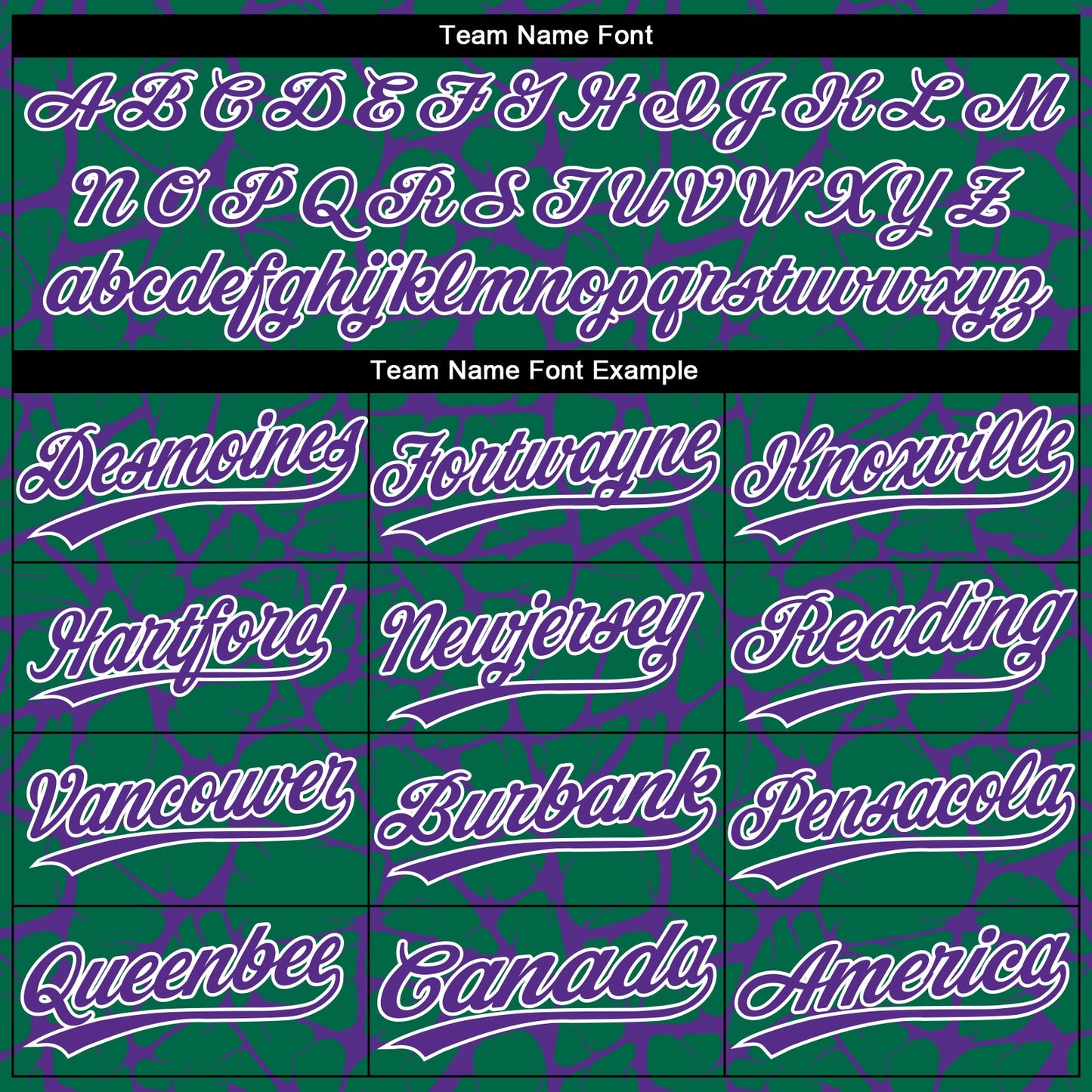 Custom Kelly Green Purple-White Abstract Network Crackle Two-Button Unisex Softball Jersey view 4
