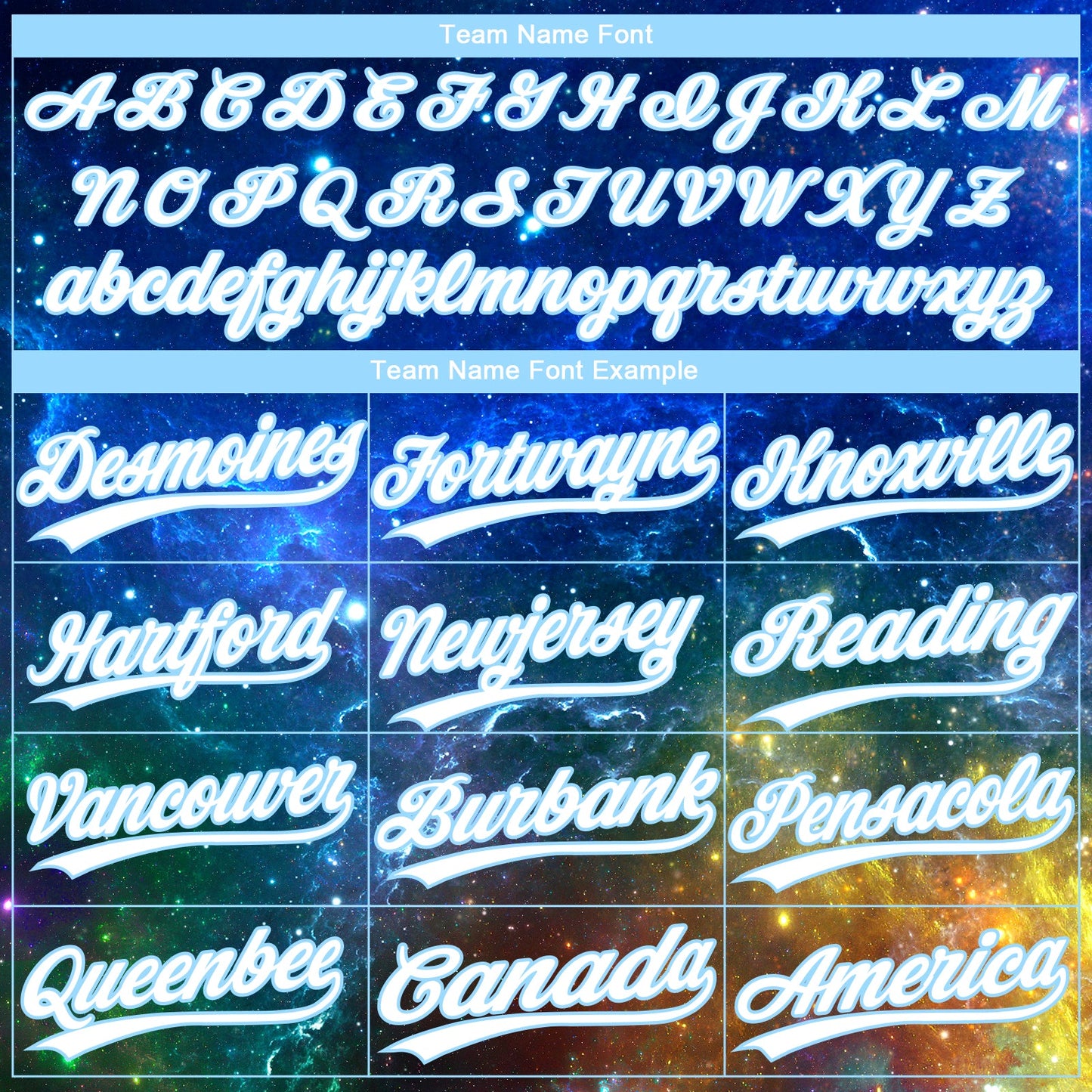 Custom Graffiti Pattern White-Light Blue Galaxy Star Two-Button Unisex Softball Jersey view 4