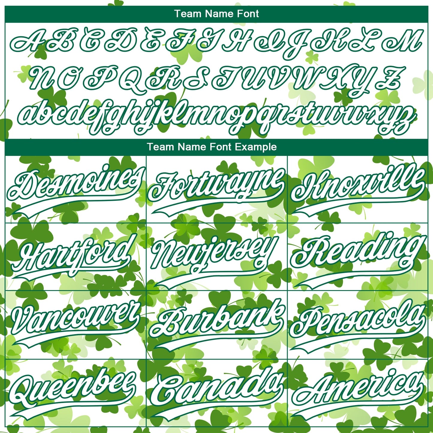 Custom White Kelly Green St.Patrick's Day Shamrock 3D Pattern Design Two-Button Unisex Softball Jersey view 4