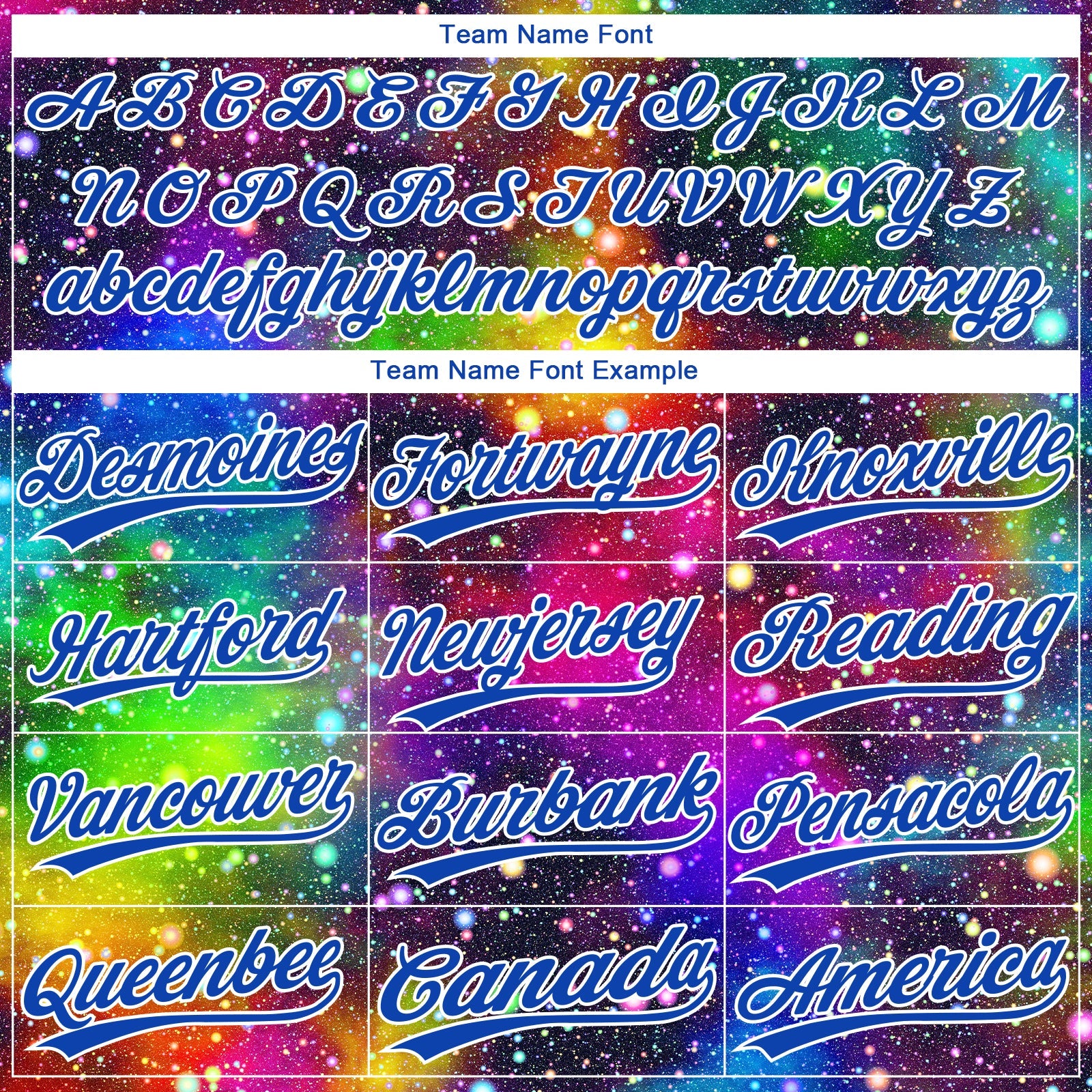 Custom Graffiti Pattern Thunder Blue-White Galaxy Star Two-Button Unisex Softball Jersey view 4