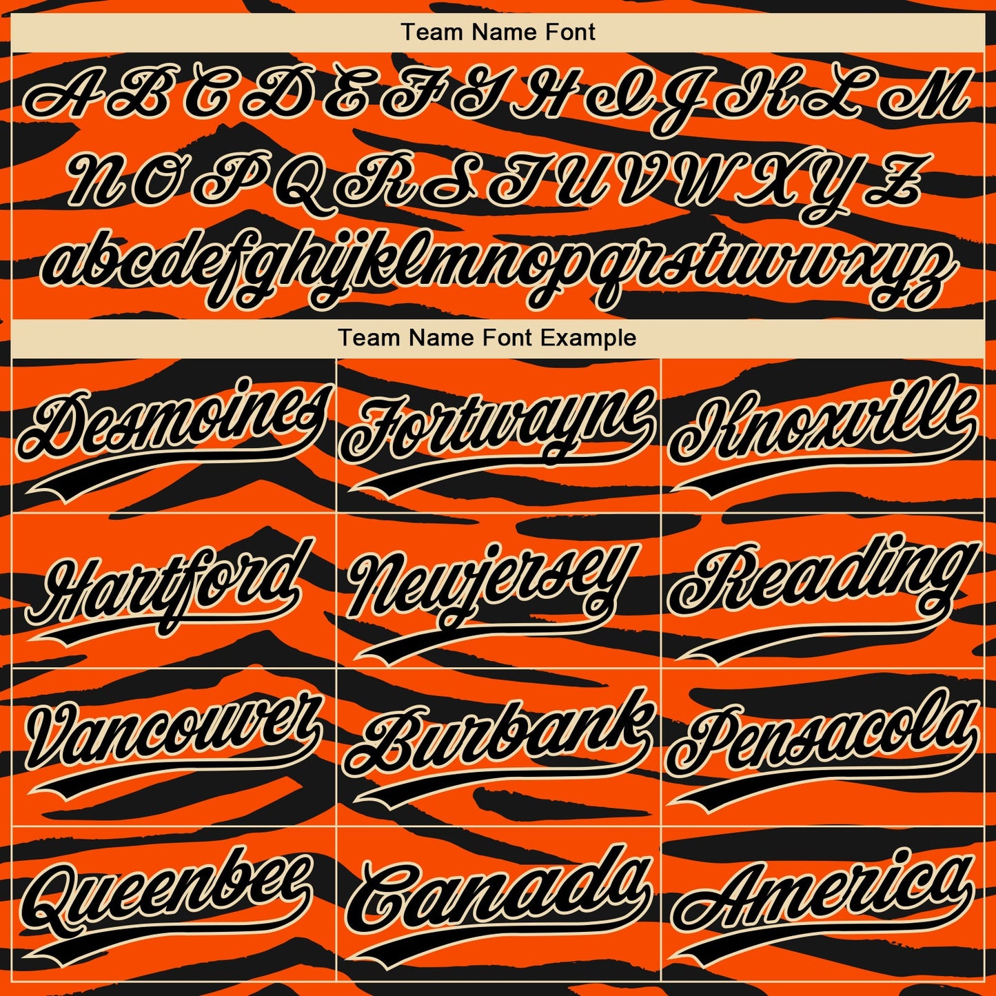 Custom Orange Black-Cream Tiger Print 3D Pattern Design Two-Button Unisex Softball Jersey view 4