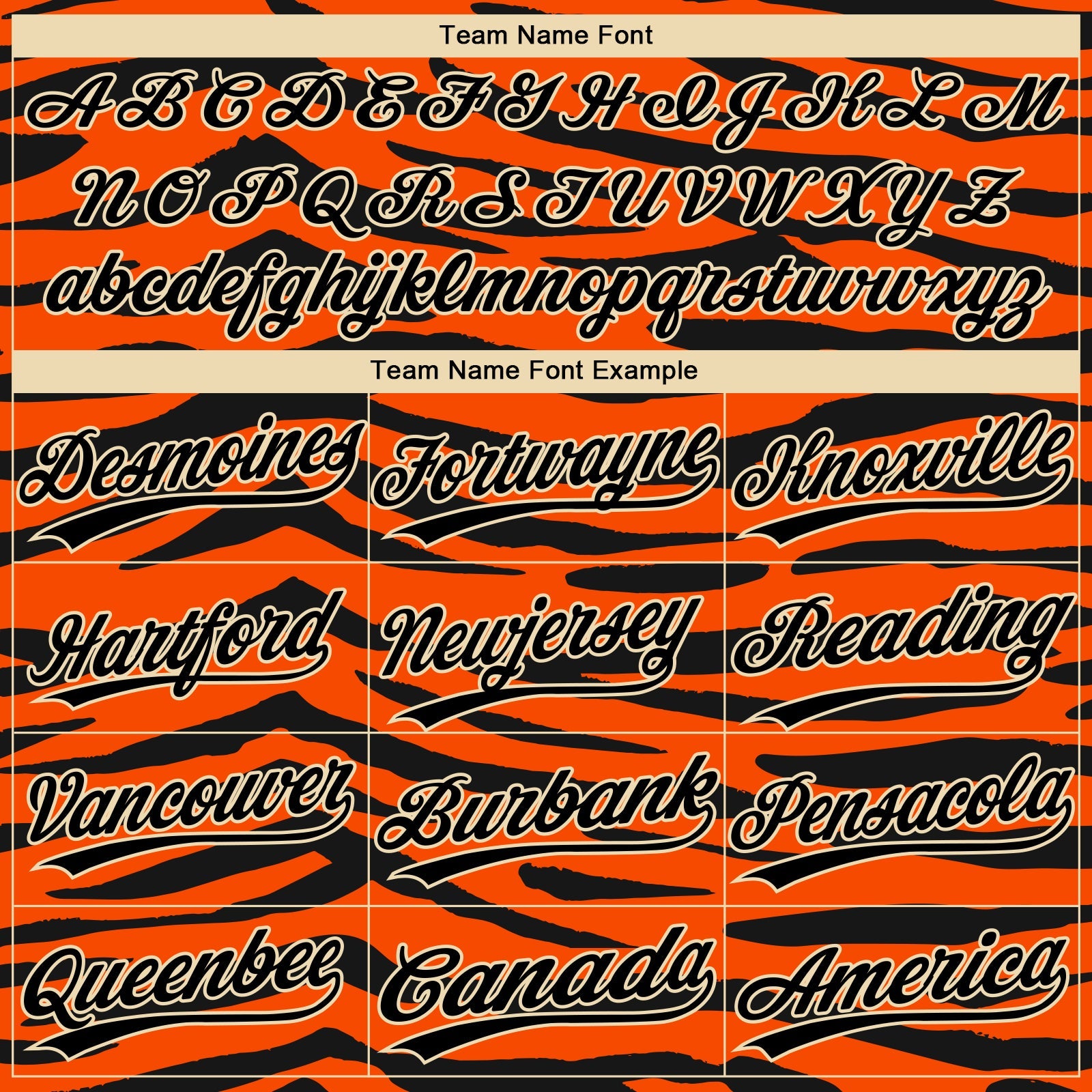 Custom Orange Black-Cream Tiger Print 3D Pattern Design Two-Button Unisex Softball Jersey view 4