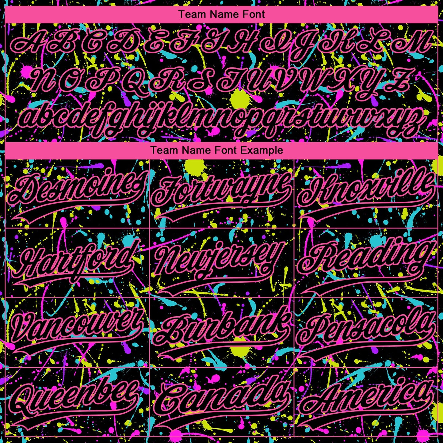 Custom Graffiti Pattern Black-Pink Vibrant Multi-Color Abstract Splatter Two-Button Unisex Softball Jersey view 4