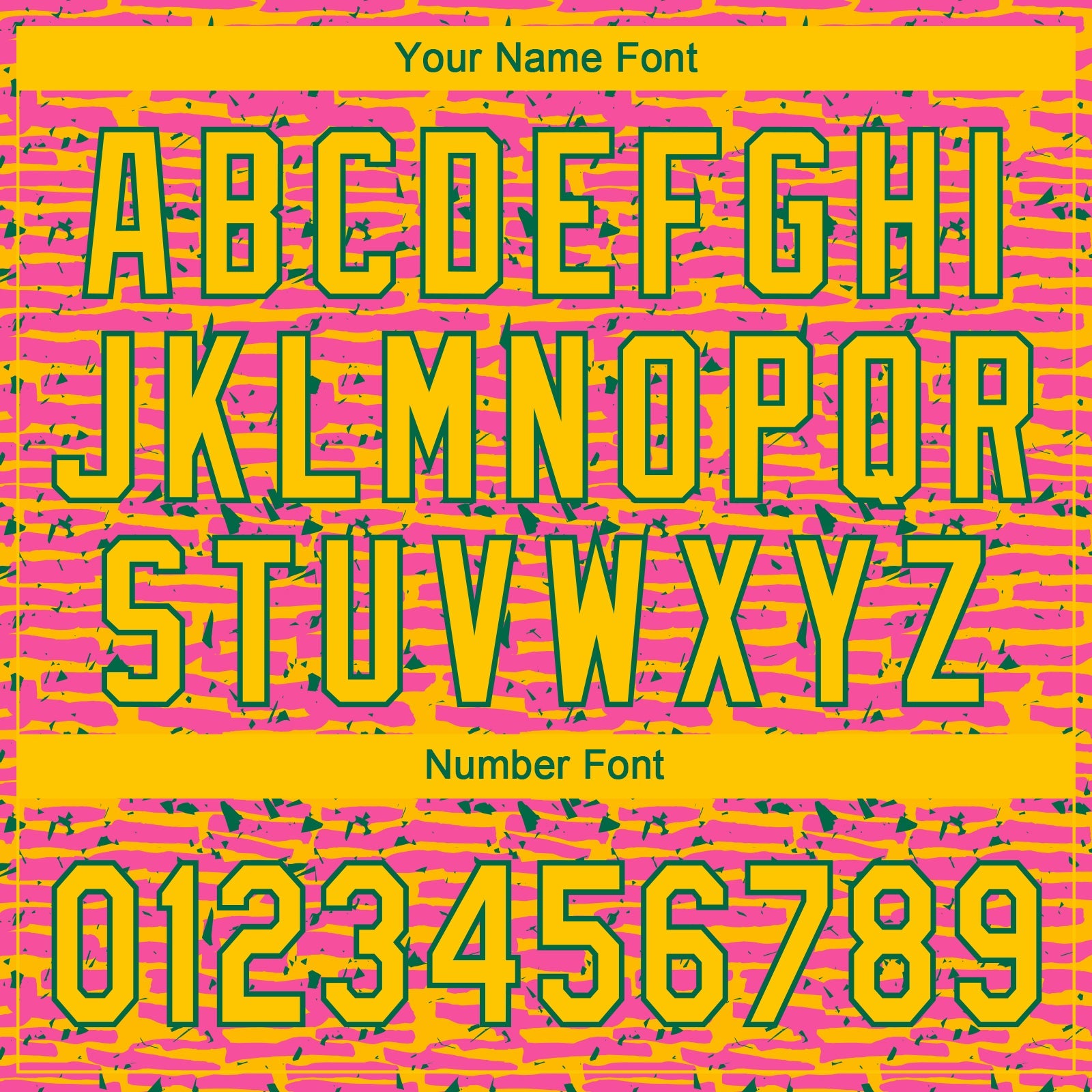 Custom Pink Yellow-Kelly Green Raglan Sleeves Distressed Fragment Brush Stroke Two-Button Unisex Softball Jersey view 5