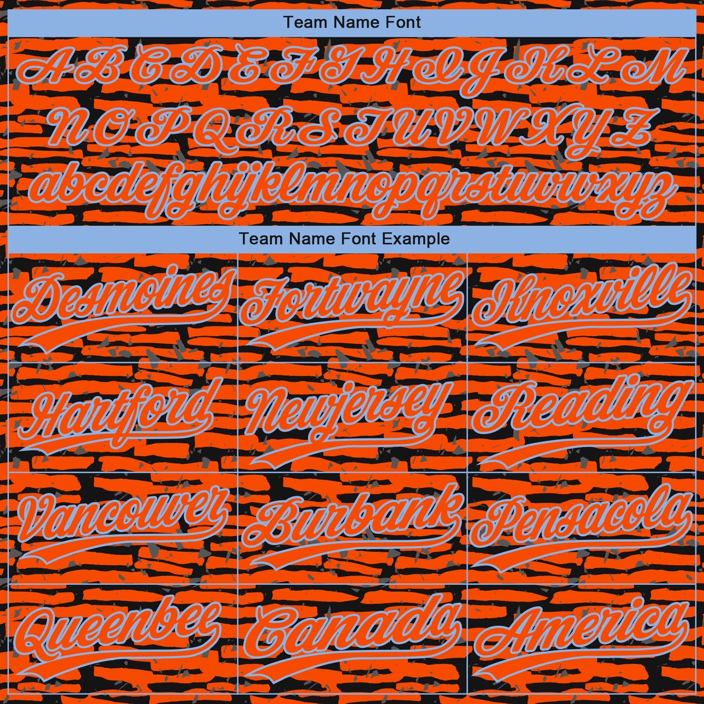 Custom Orange Black-Light Blue Raglan Sleeves Distressed Fragment Brush Stroke Two-Button Unisex Softball Jersey view 4