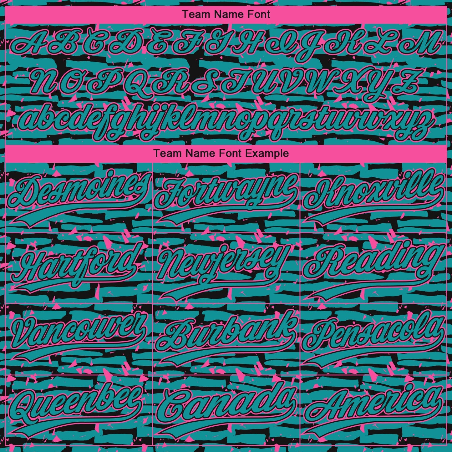 Custom Teal Black-Pink Raglan Sleeves Distressed Fragment Brush Stroke Two-Button Unisex Softball Jersey view 4