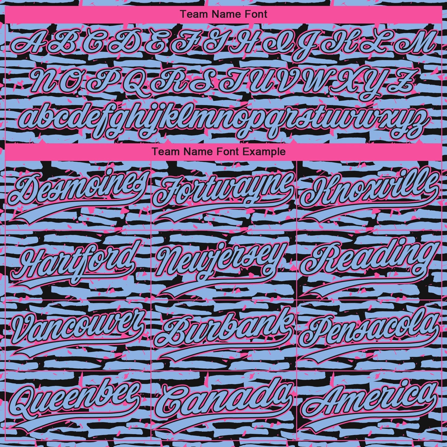 Custom Light Blue Black-Pink Raglan Sleeves Distressed Fragment Brush Stroke Two-Button Unisex Softball Jersey view 4