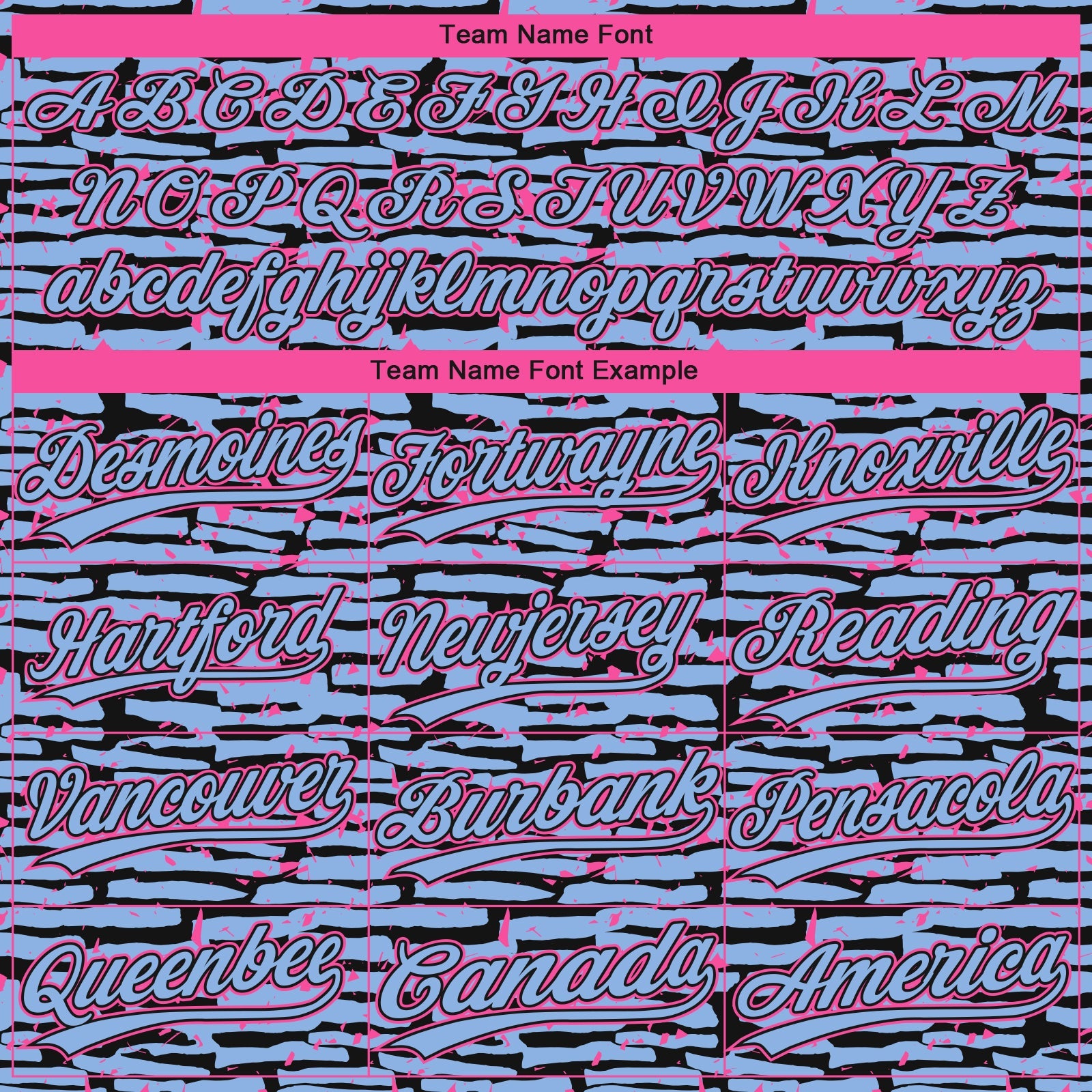 Custom Light Blue Black-Pink Raglan Sleeves Distressed Fragment Brush Stroke Two-Button Unisex Softball Jersey view 4