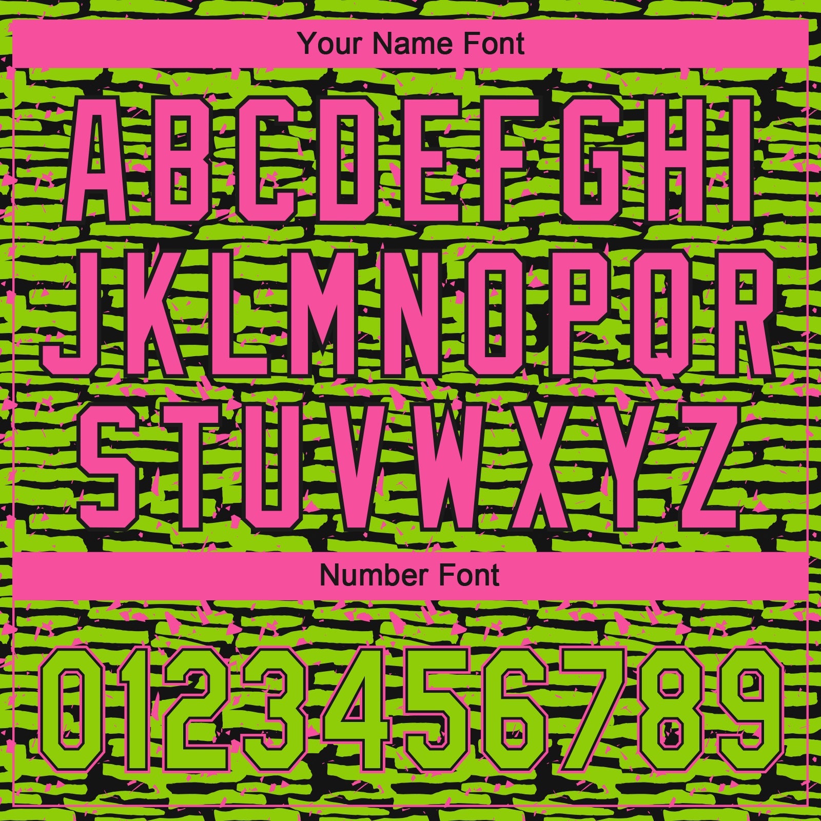 Custom Neon Green Black-Pink Raglan Sleeves Distressed Fragment Brush Stroke Two-Button Unisex Softball Jersey view 5