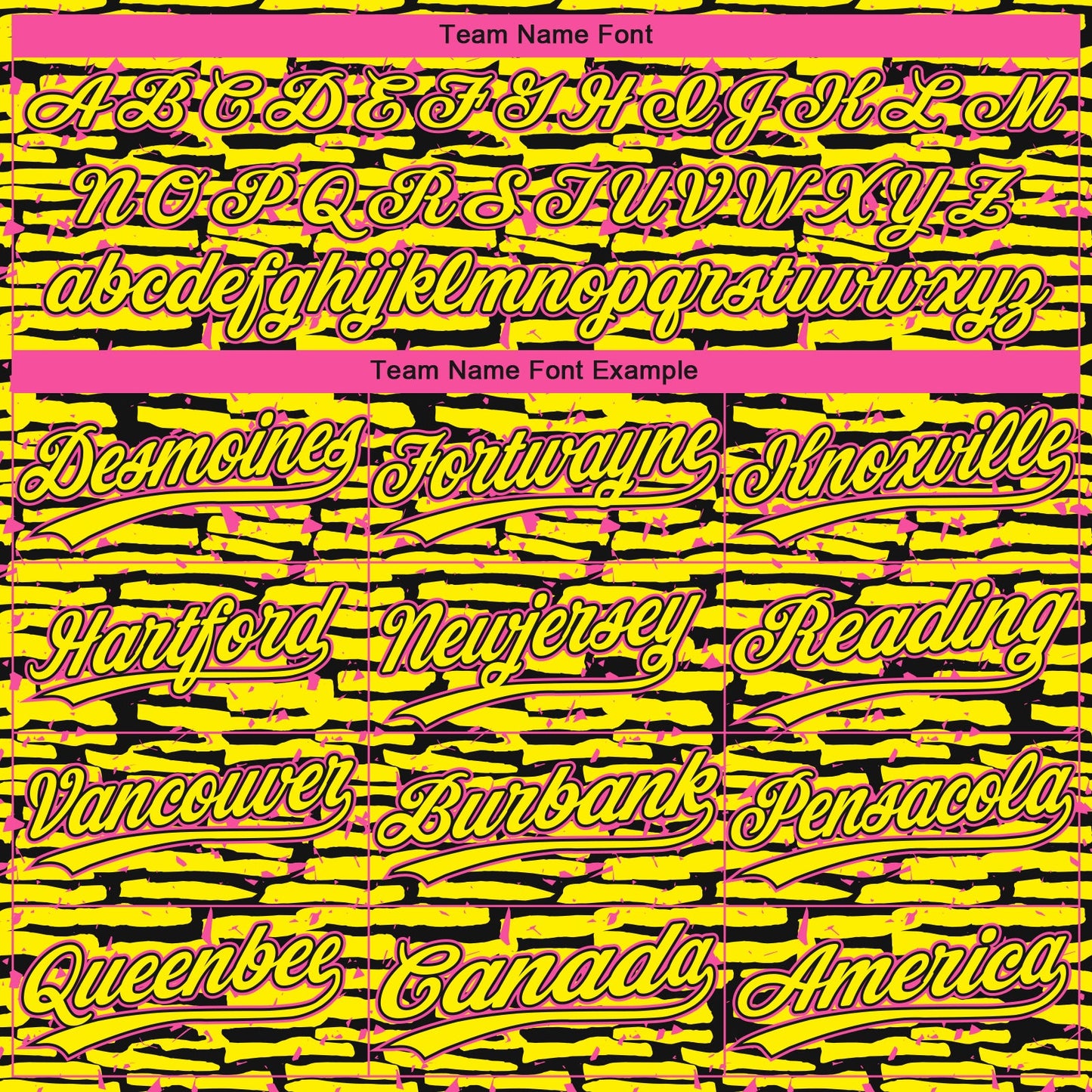 Custom Light Yellow Black-Pink Raglan Sleeves Distressed Fragment Brush Stroke Two-Button Unisex Softball Jersey view 4