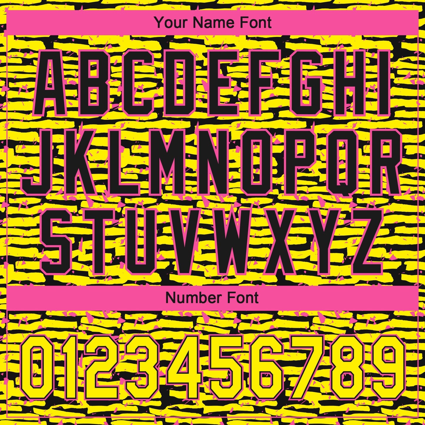 Custom Light Yellow Black-Pink Raglan Sleeves Distressed Fragment Brush Stroke Two-Button Unisex Softball Jersey view 5
