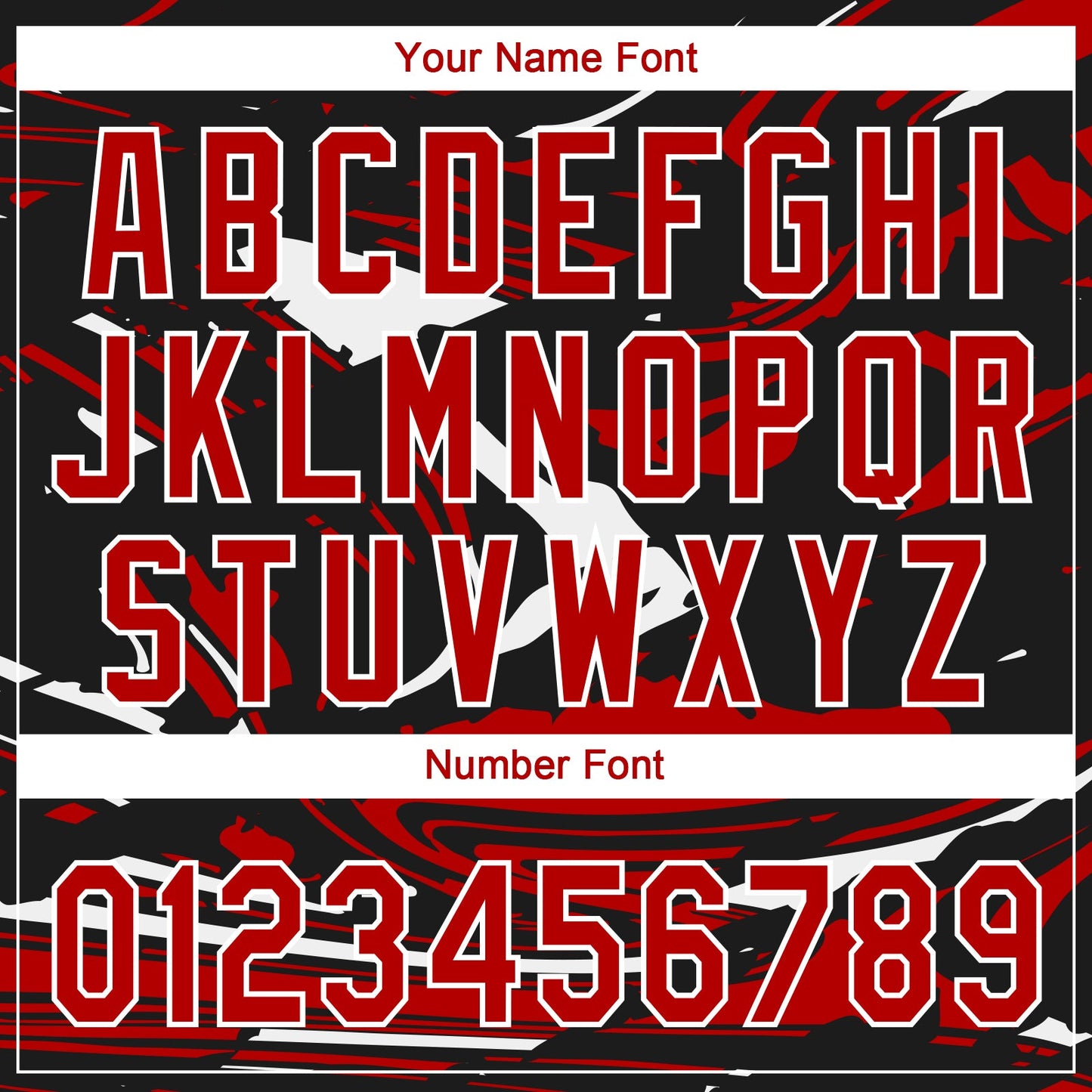 Custom Black Red-White Raglan Sleeves Abstract Fluid Marble Two-Button Unisex Softball Jersey view 5