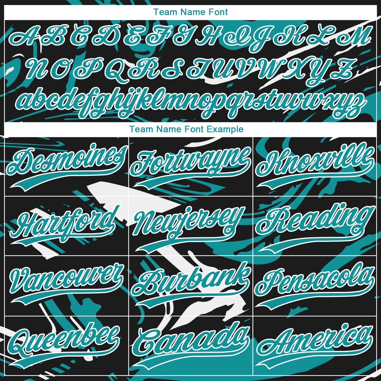 Custom Black Teal-White Raglan Sleeves Abstract Fluid Marble Two-Button Unisex Softball Jersey view 4