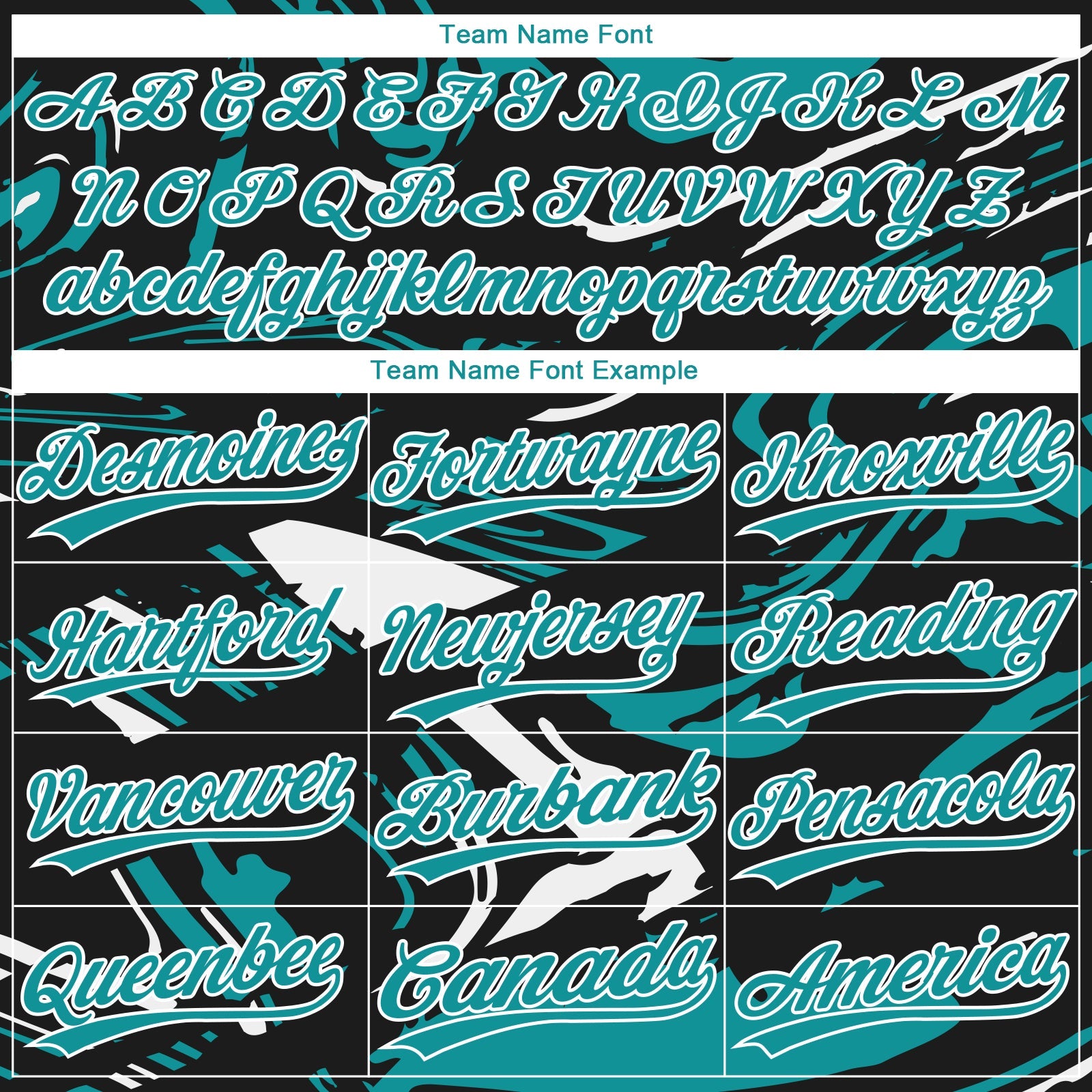 Custom Black Teal-White Raglan Sleeves Abstract Fluid Marble Two-Button Unisex Softball Jersey view 4