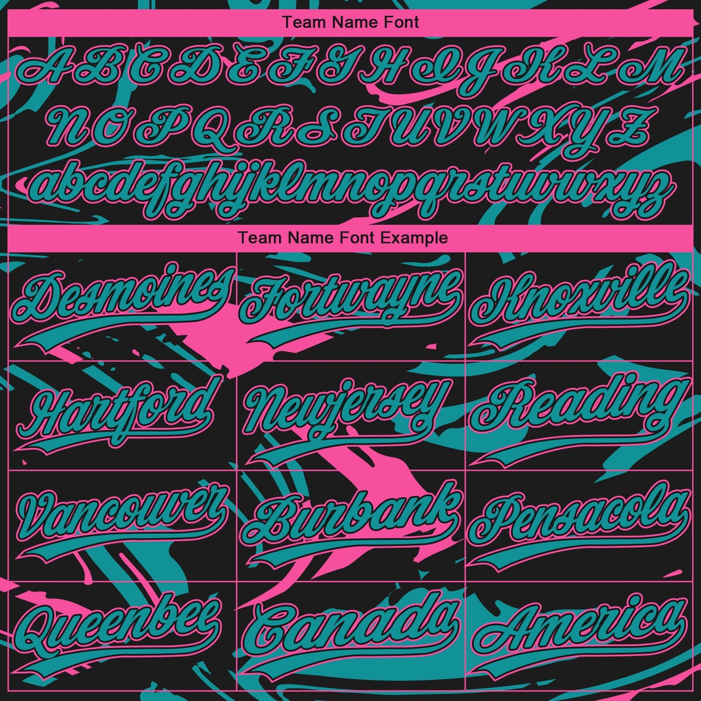 Custom Black Teal-Pink Raglan Sleeves Abstract Fluid Marble Two-Button Unisex Softball Jersey view 4
