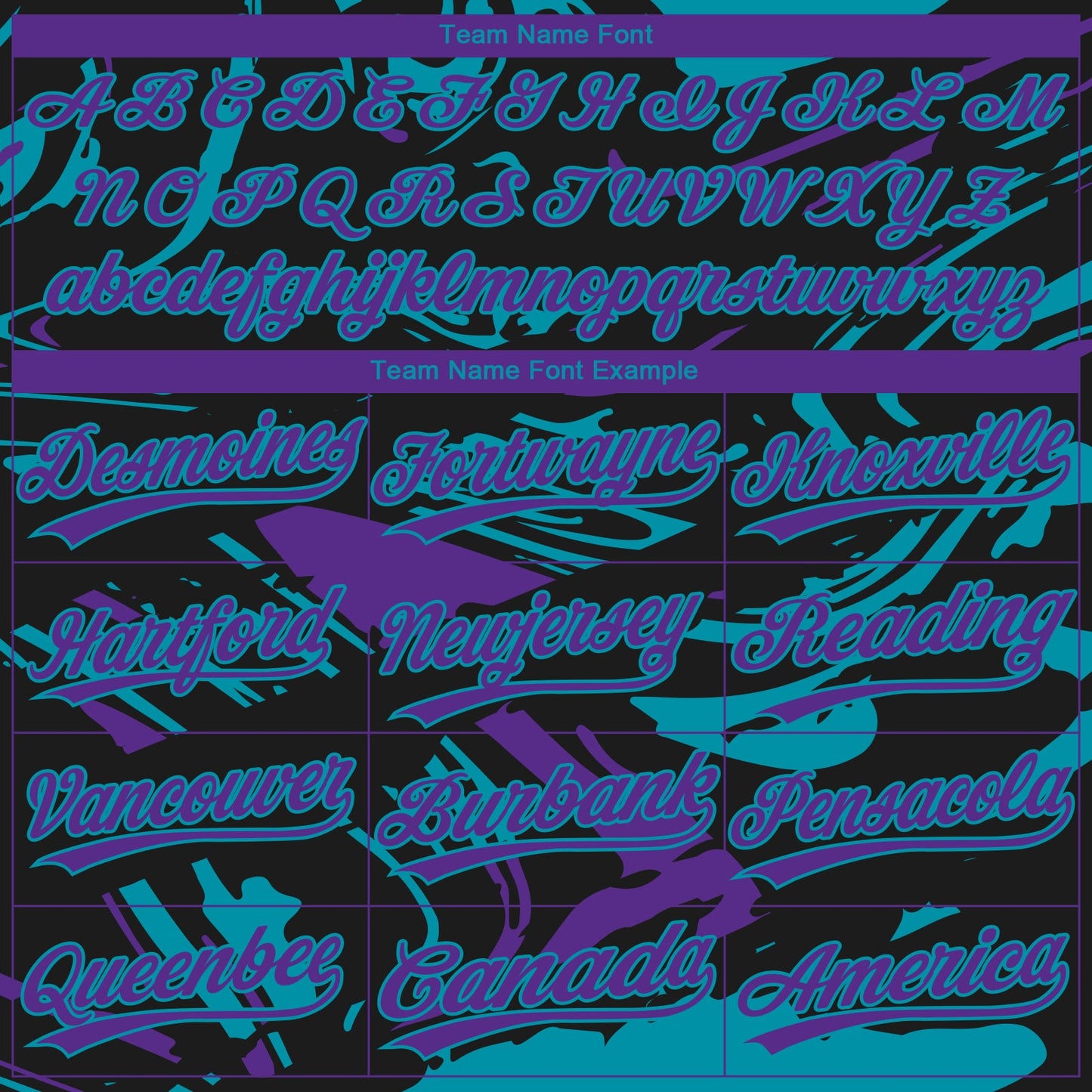 Custom Black Purple-Teal Raglan Sleeves Abstract Fluid Marble Two-Button Unisex Softball Jersey view 4
